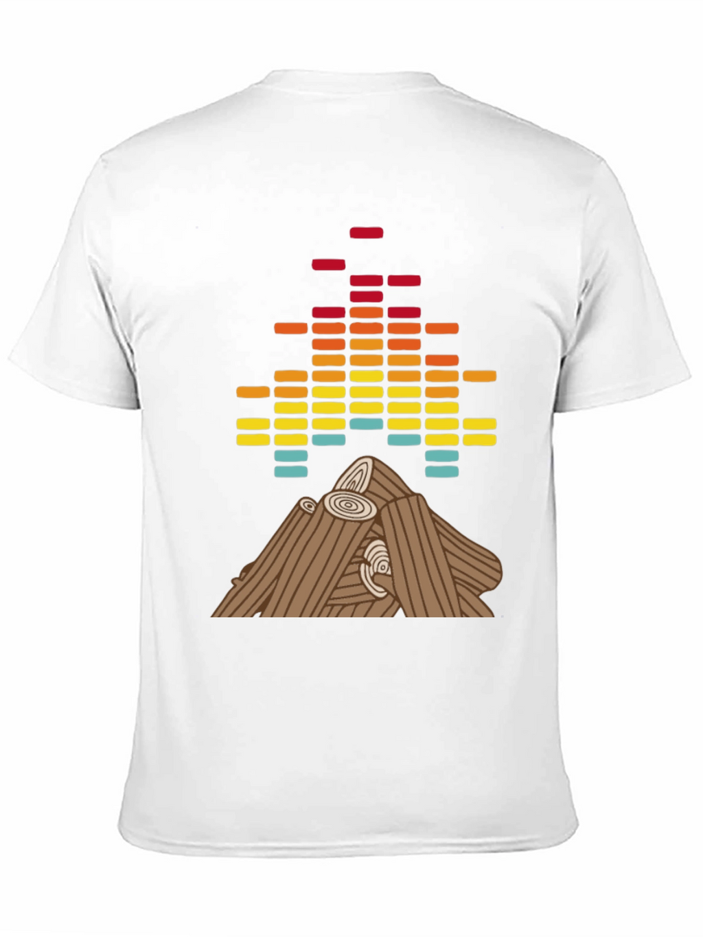 Camiseta Hombre Diseño Fogata Ecualizador
