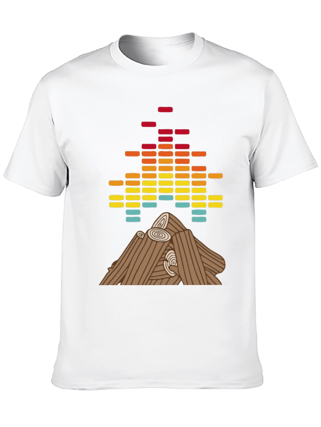 Camiseta Hombre Diseño Fogata Ecualizador