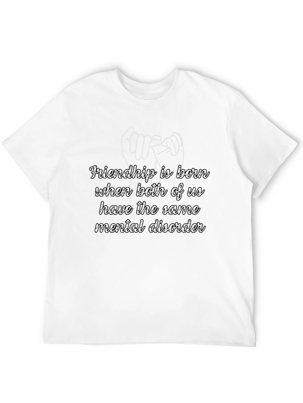 Camiseta Negra Amistad Mental Unisex