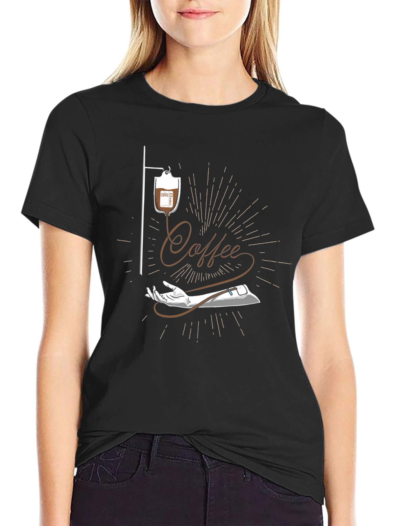 Camiseta Coffee IV - Adicto a la Cafeína con Humor