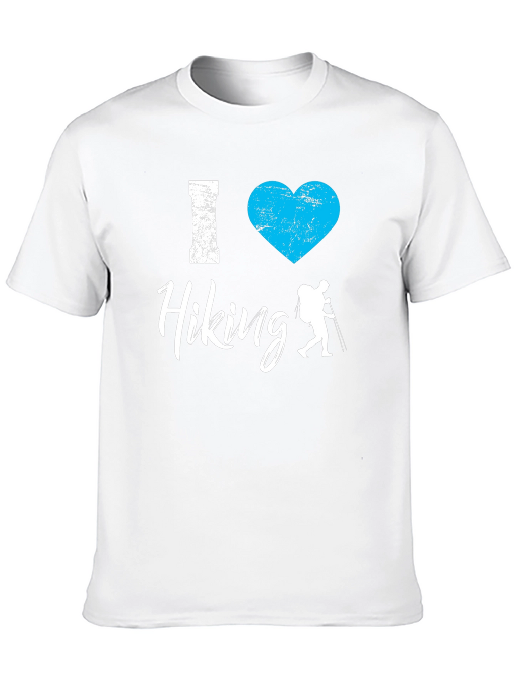 Camiseta Negra Amo el Senderismo para Aventureros