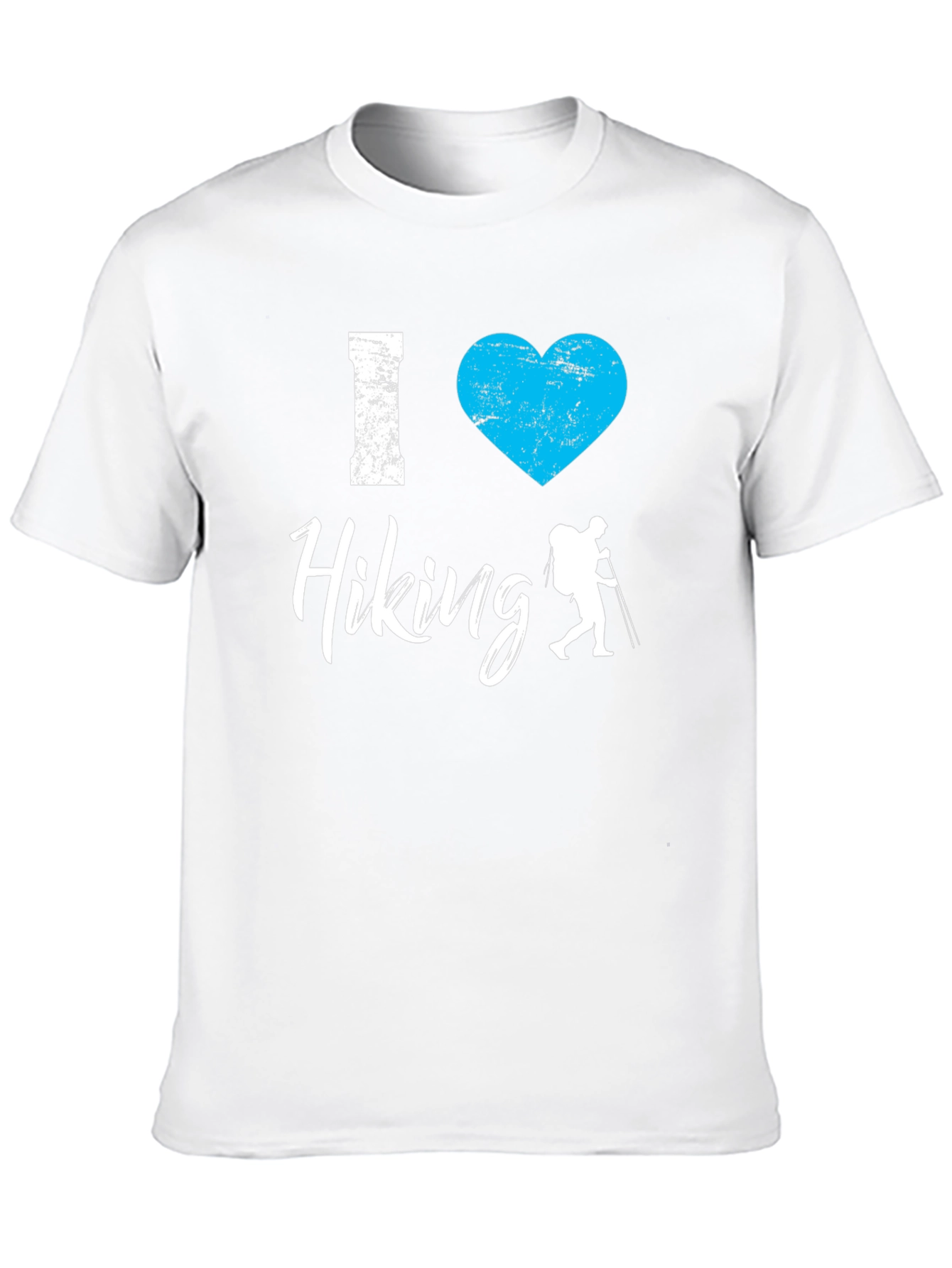 Camiseta Negra Amo el Senderismo para Aventureros