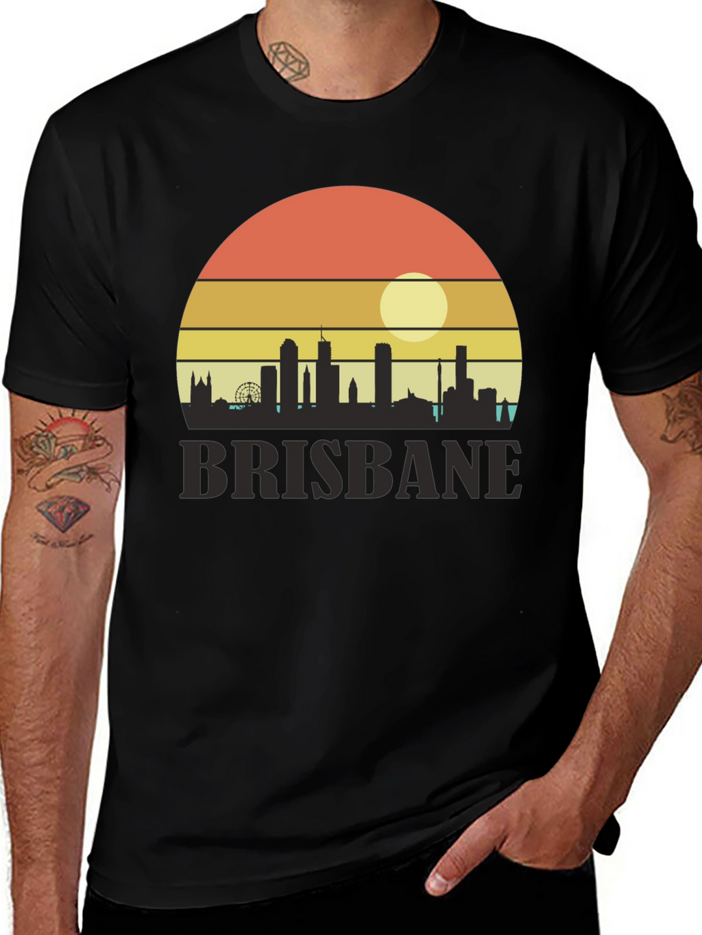 Camiseta Brisbane Sunset Retro