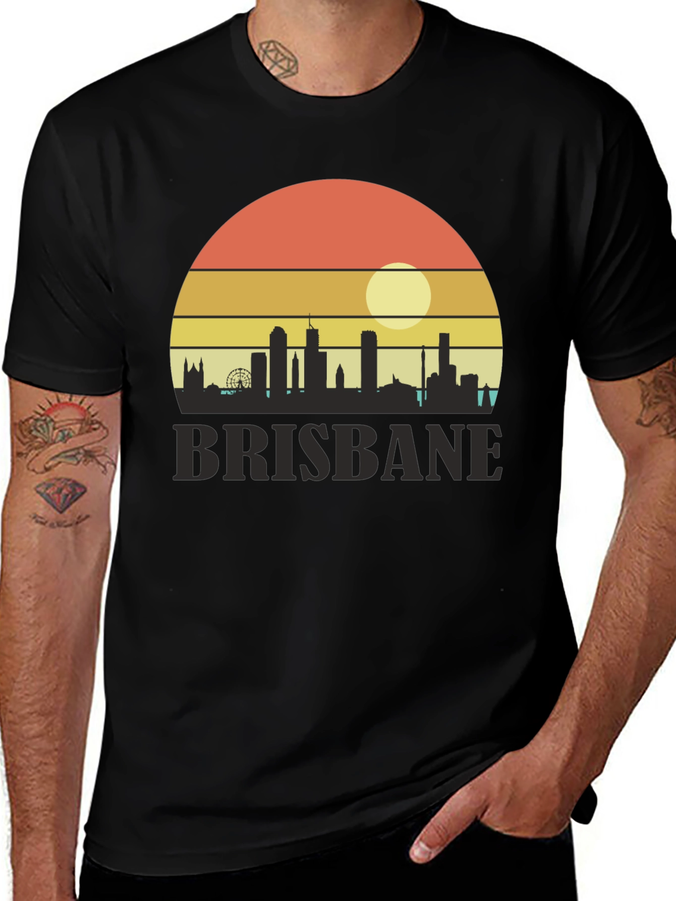 Camiseta Brisbane Sunset Retro