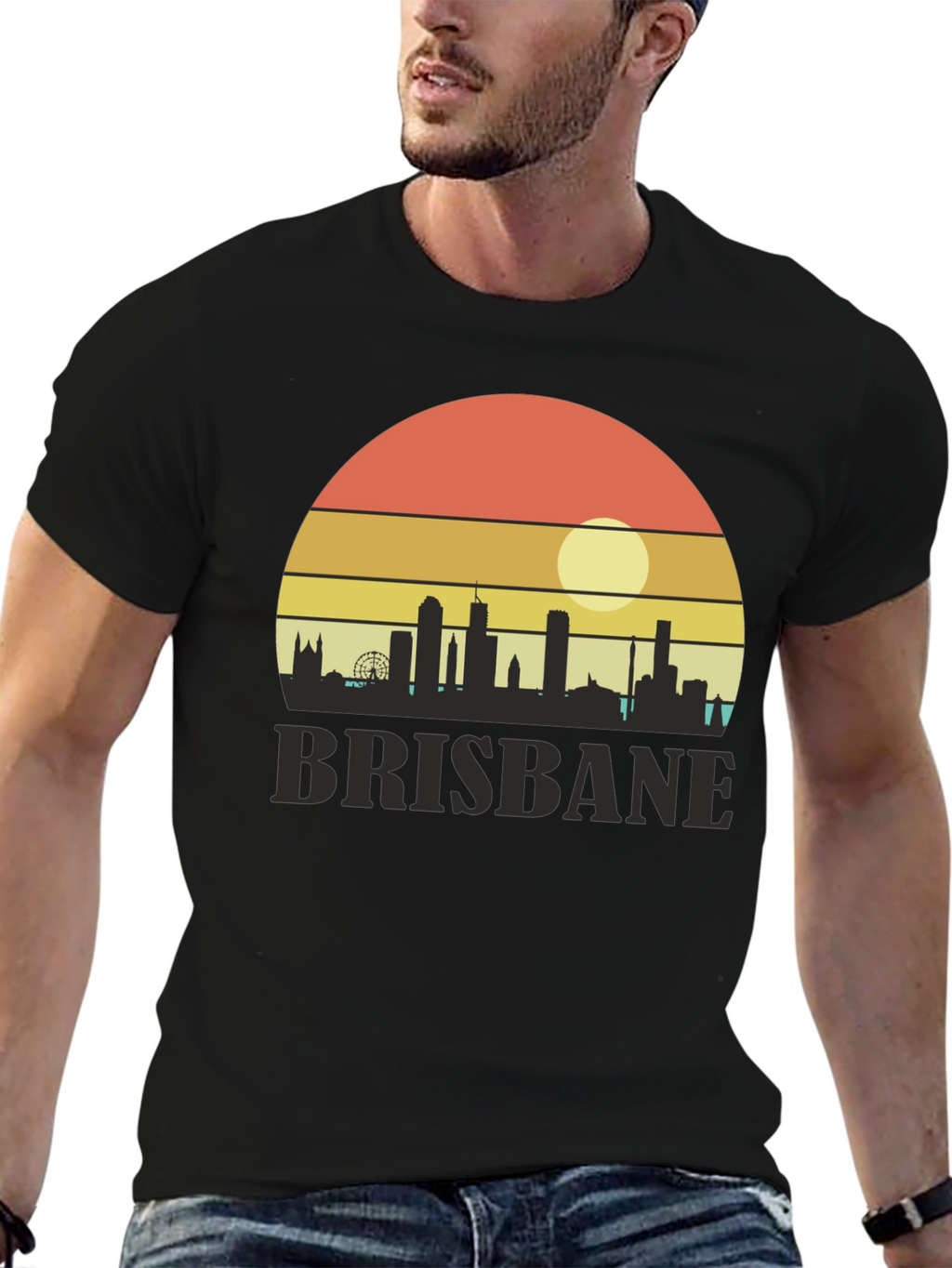 Camiseta Brisbane Sunset Retro