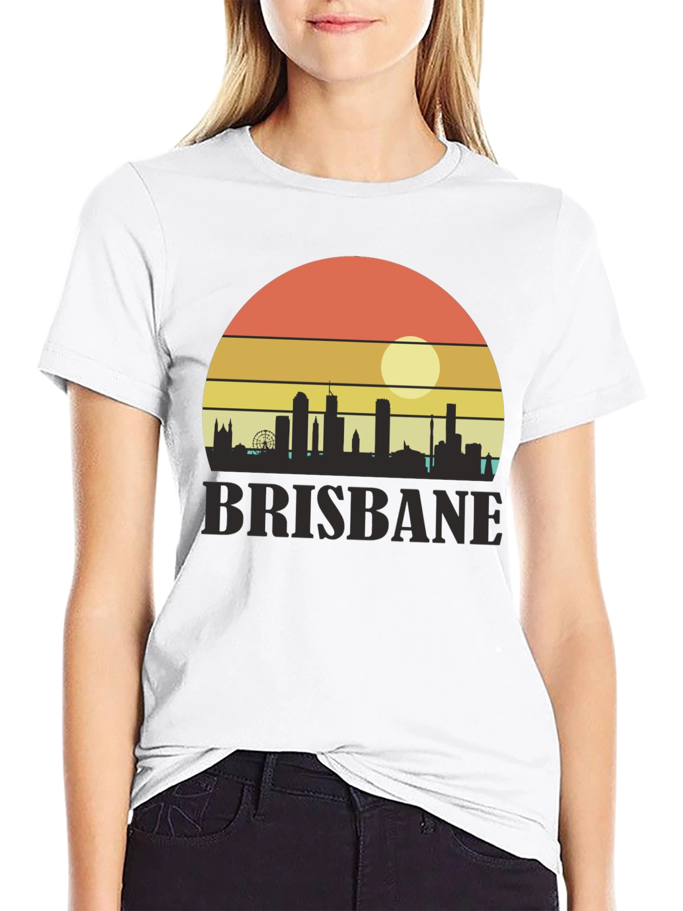 Camiseta Brisbane Sunset Retro