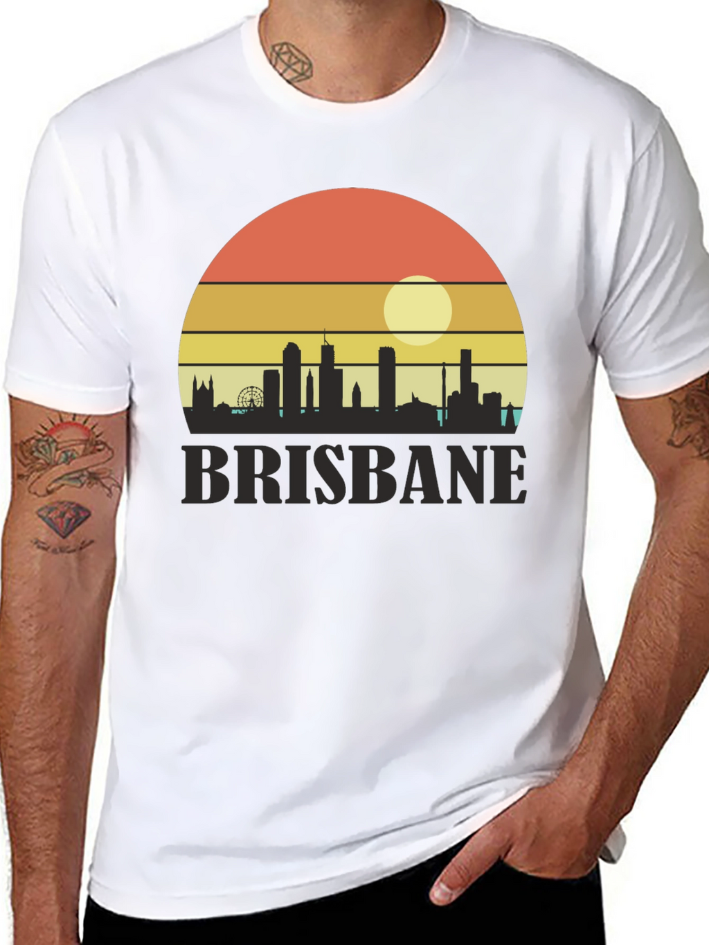 Camiseta Brisbane Sunset Retro