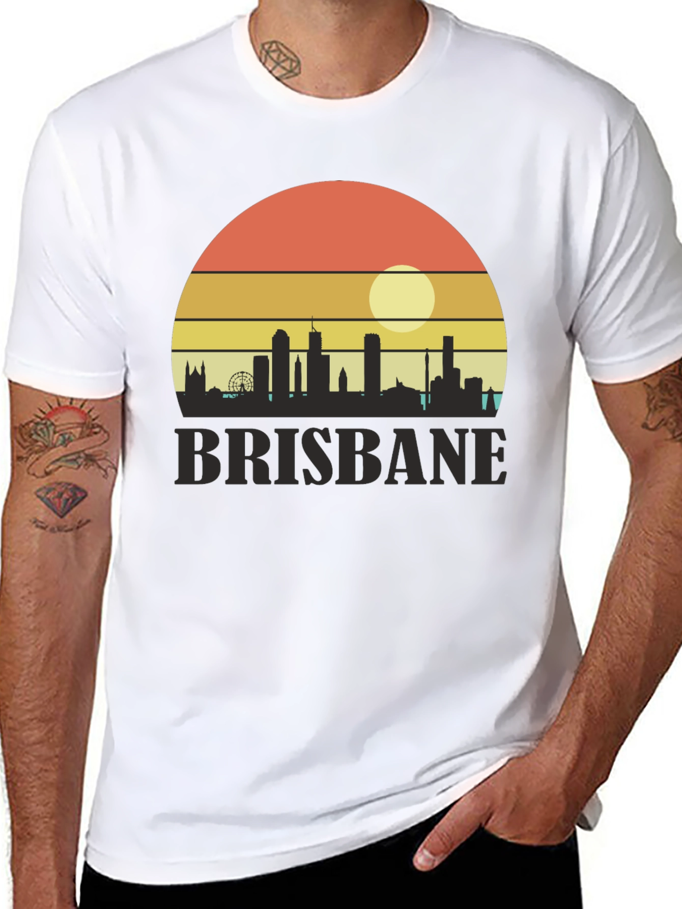 Camiseta Brisbane Sunset Retro