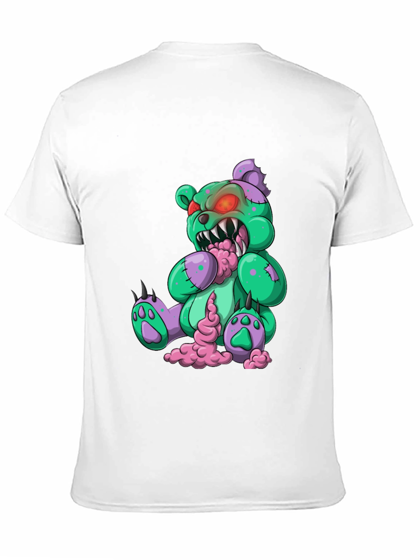 Camiseta Negra con Diseño de Oso Zombie