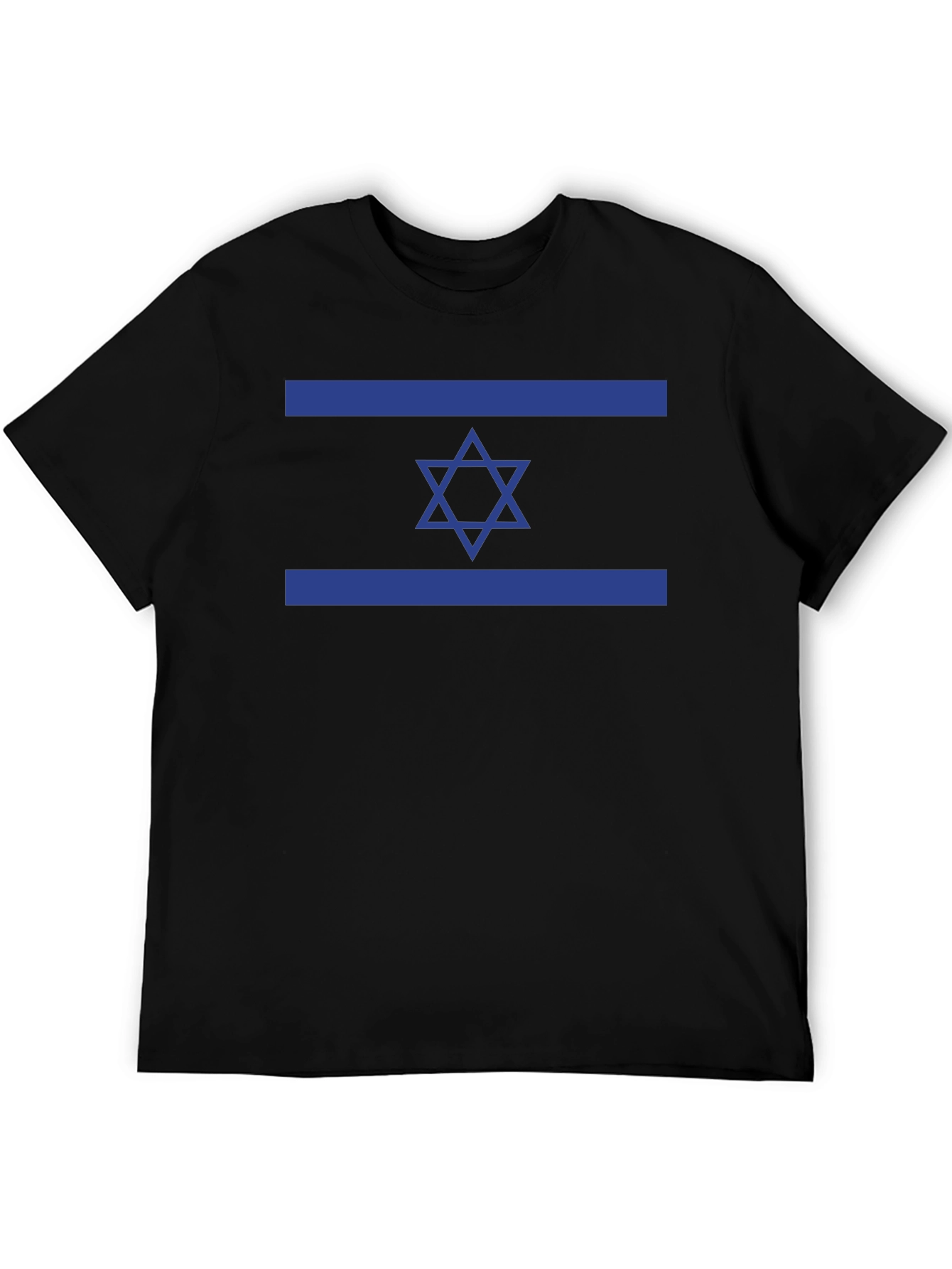 Camiseta Negra con Bandera de Israel