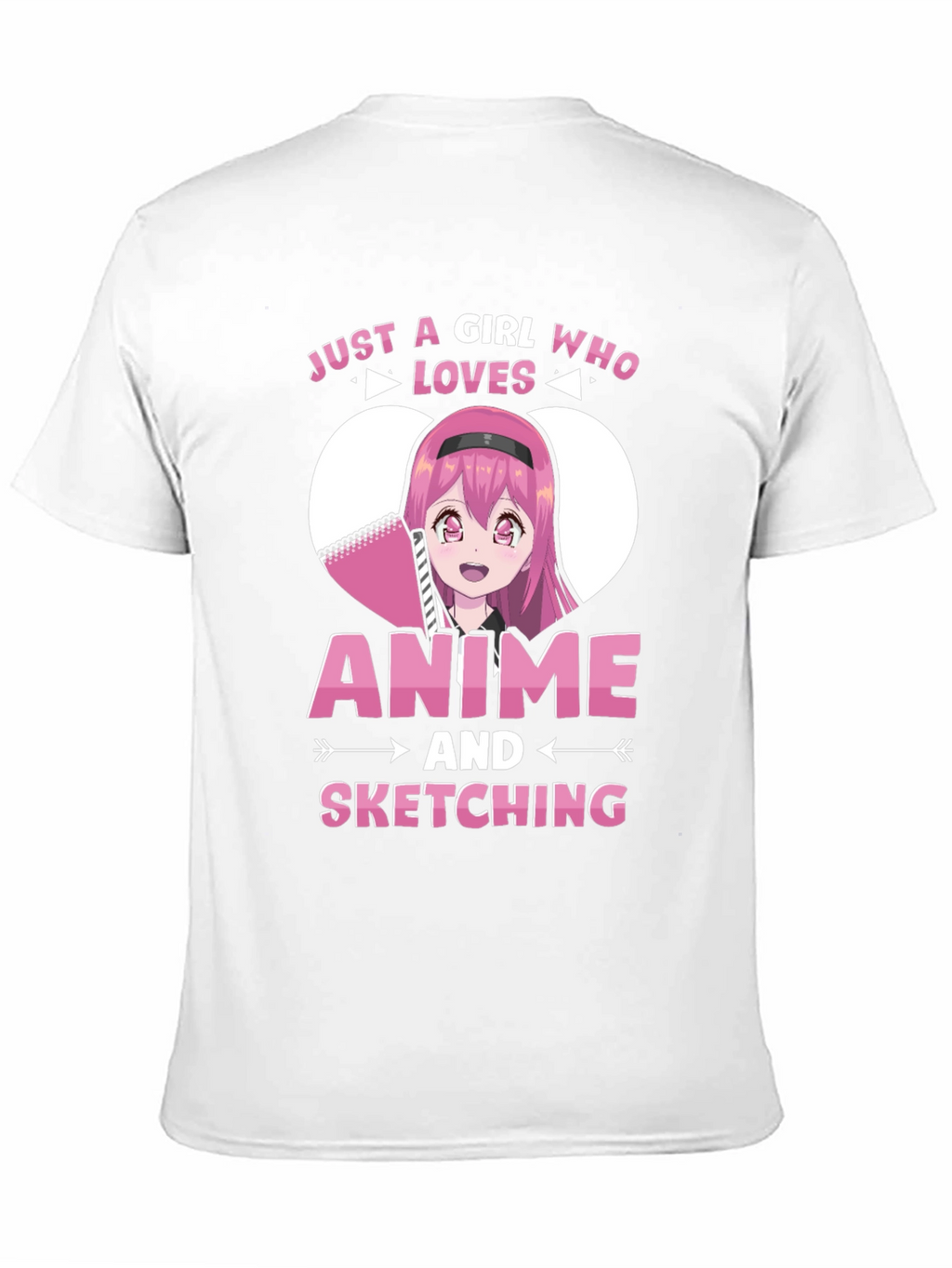 Camiseta Negra Anime y Dibujo para Chicas