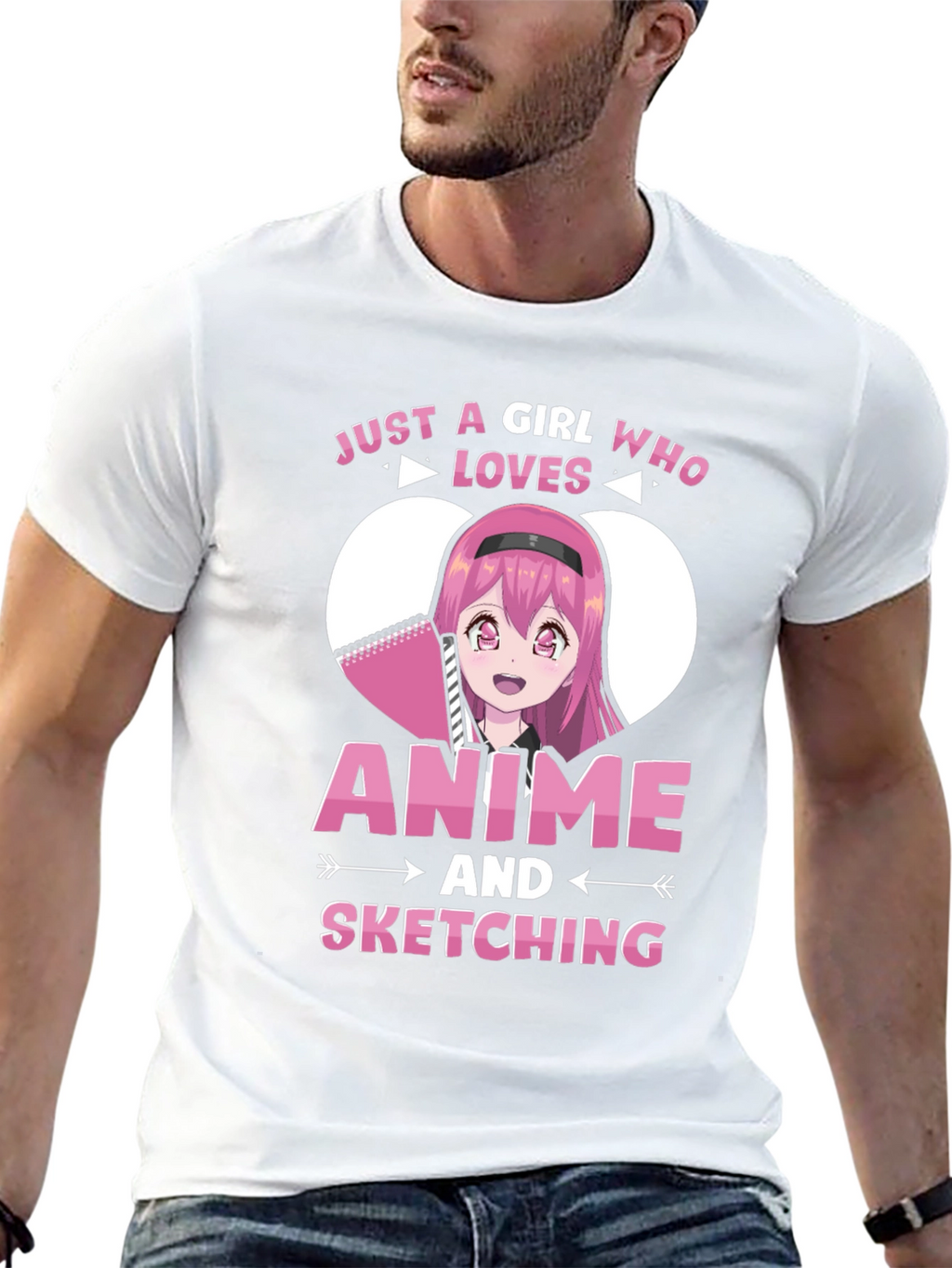 Camiseta Negra Anime y Dibujo para Chicas