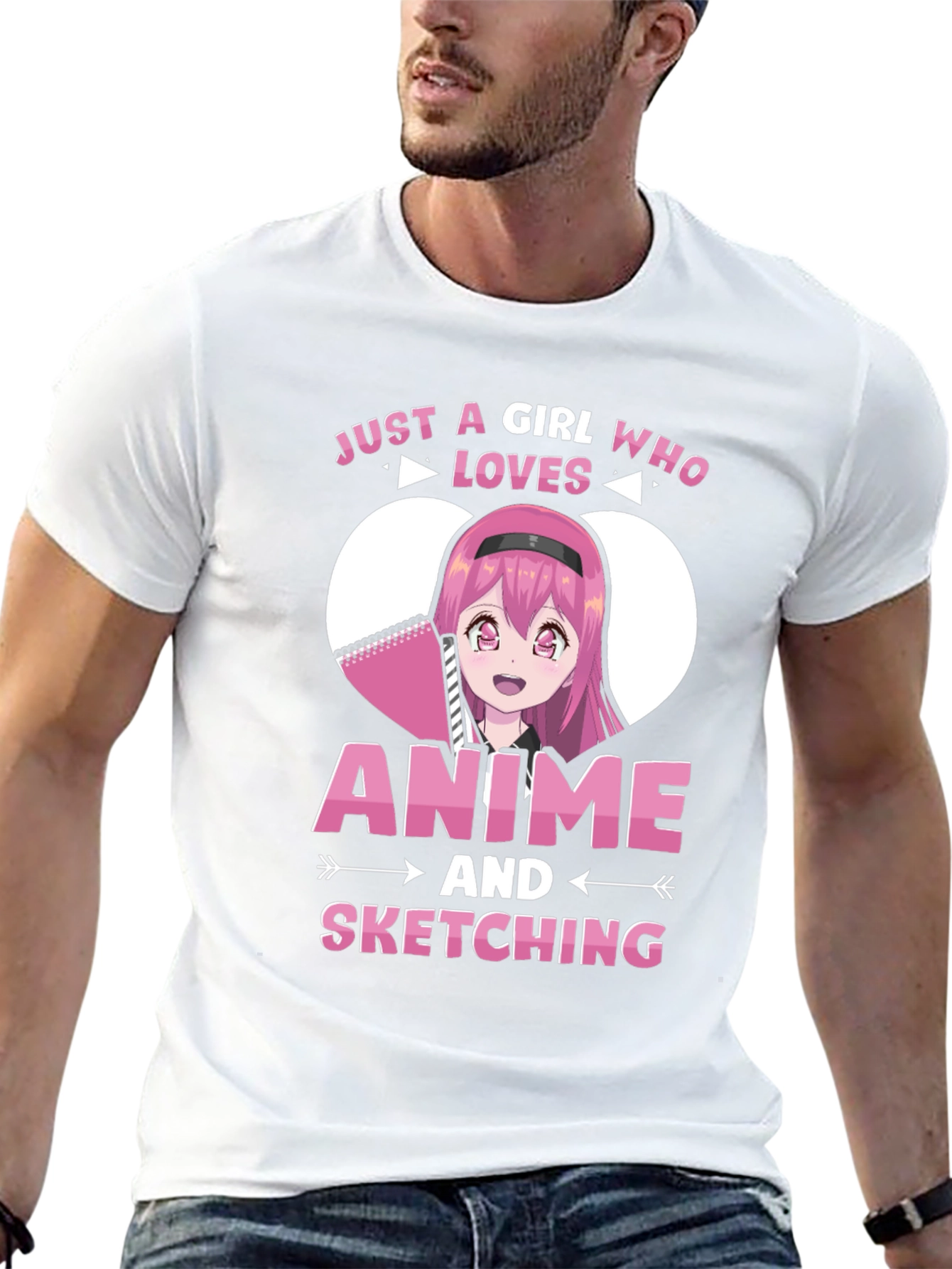 Camiseta Negra Anime y Dibujo para Chicas