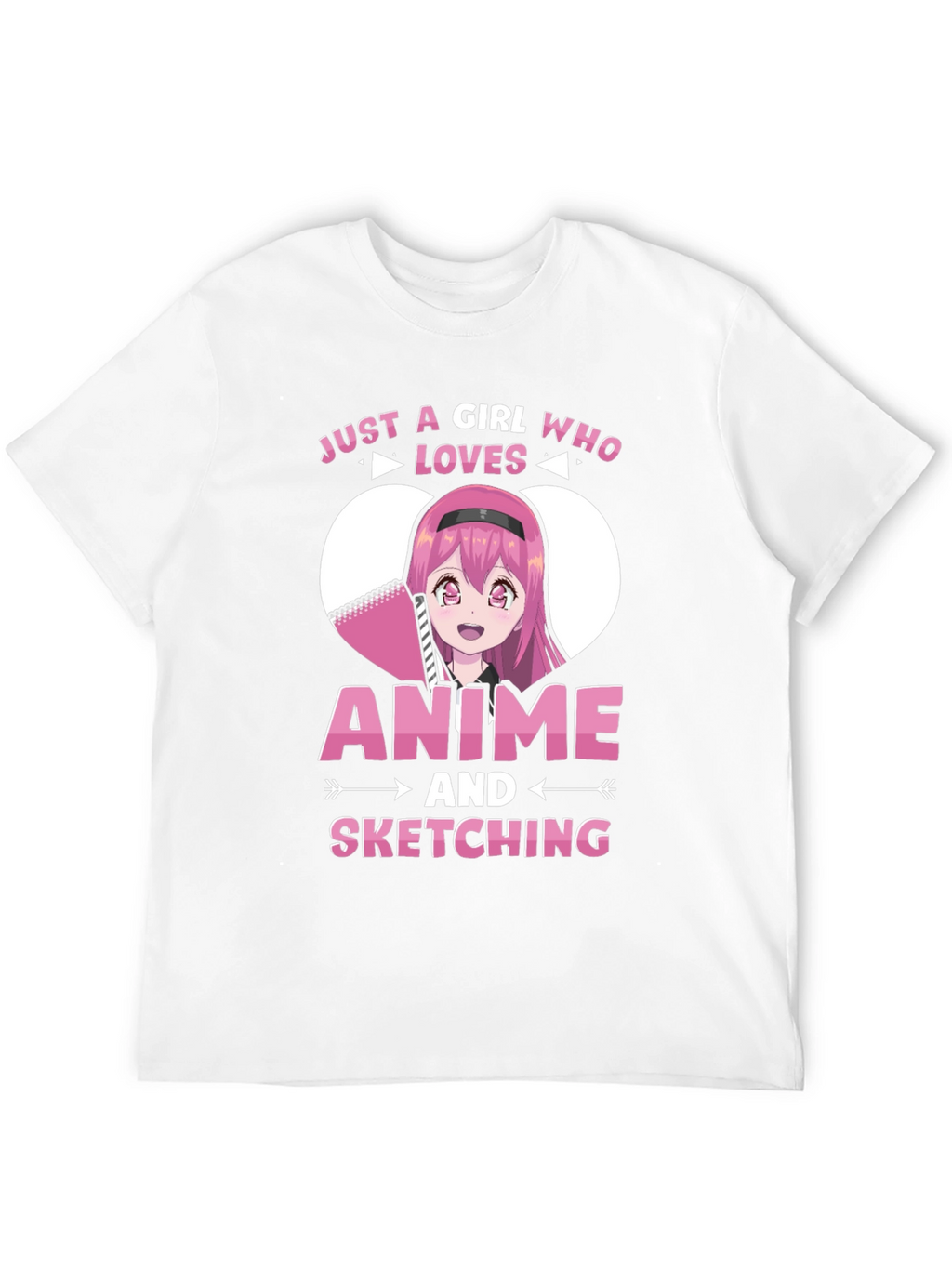 Camiseta Negra Anime y Dibujo para Chicas