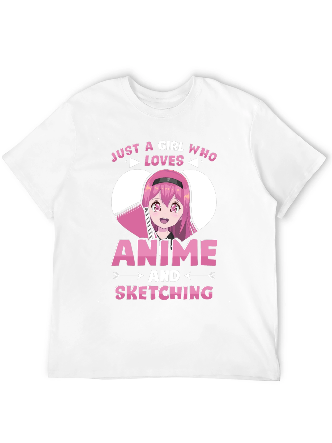 Camiseta Negra Anime y Dibujo para Chicas