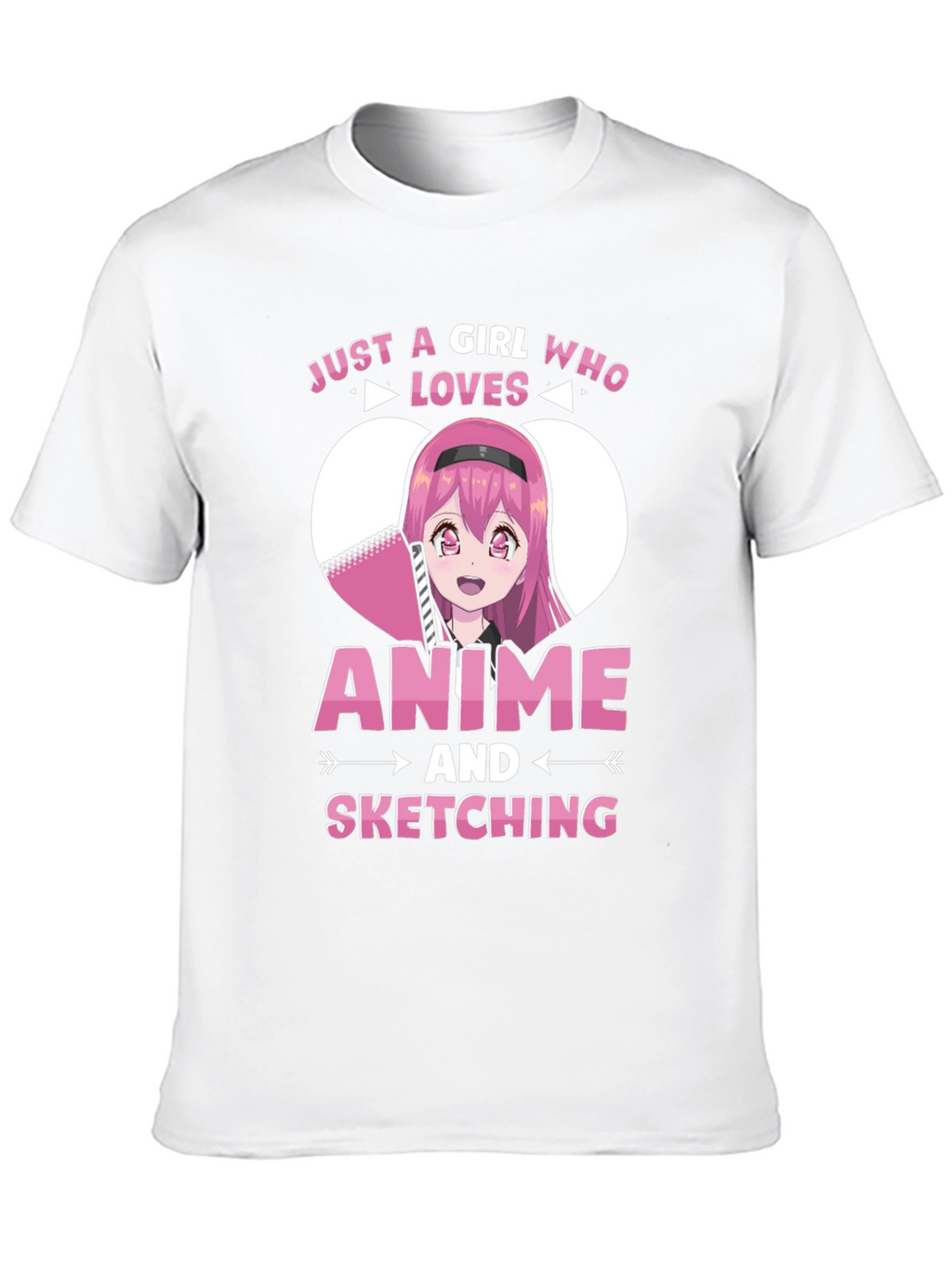Camiseta Negra Anime y Dibujo para Chicas