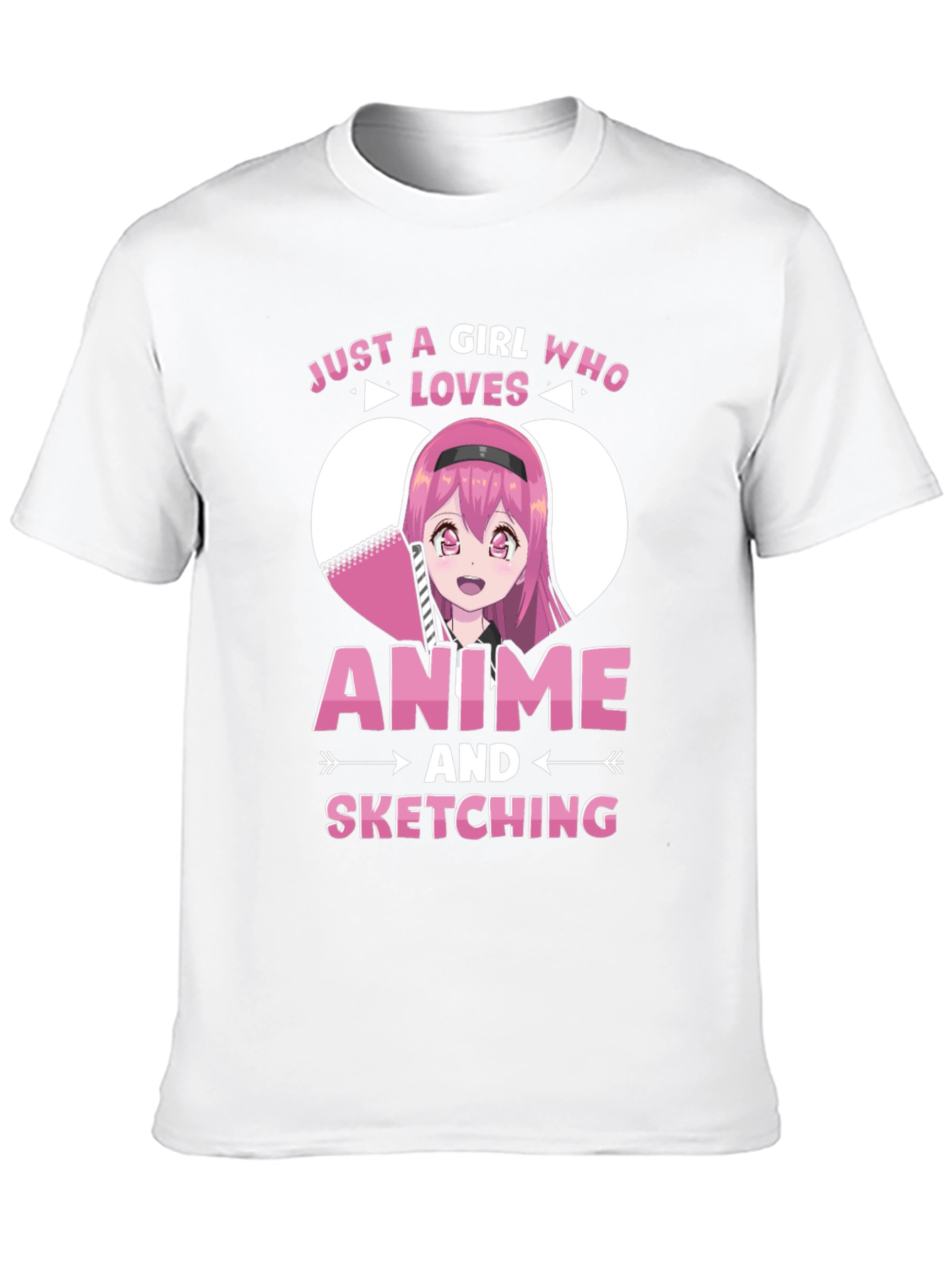 Camiseta Negra Anime y Dibujo para Chicas
