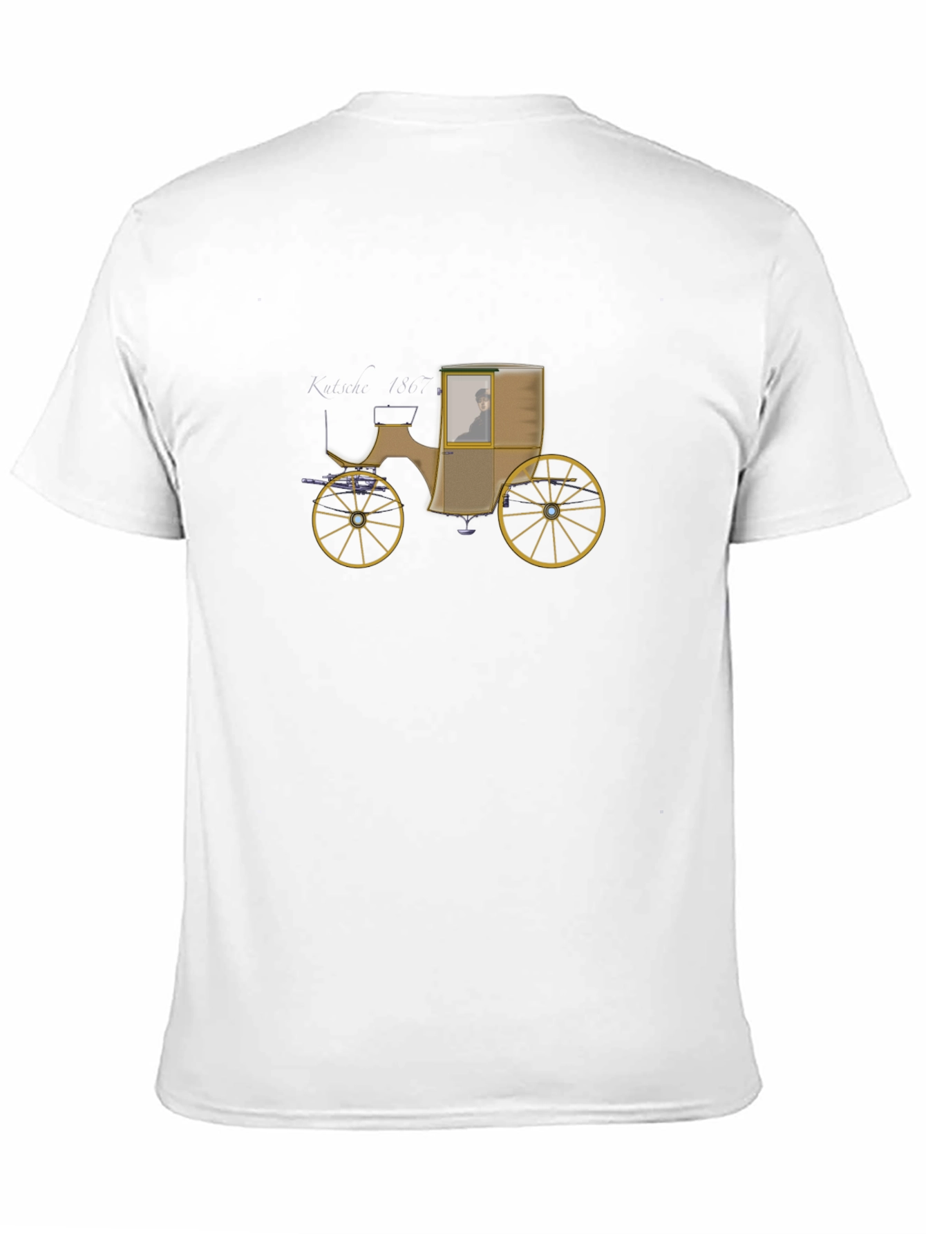 Camiseta Negra con Carruaje Vintage