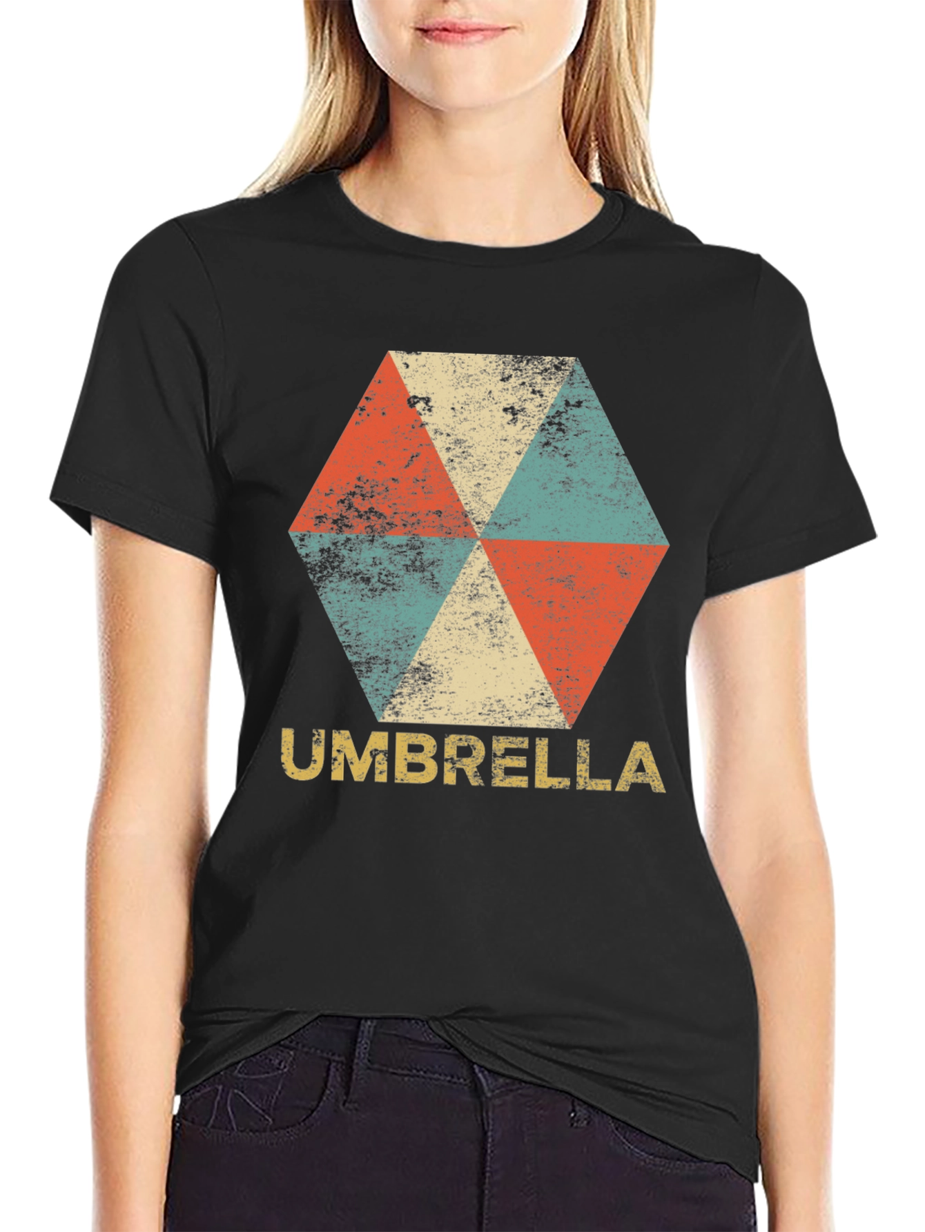 Camiseta Hombre Diseño Umbrella Vintage