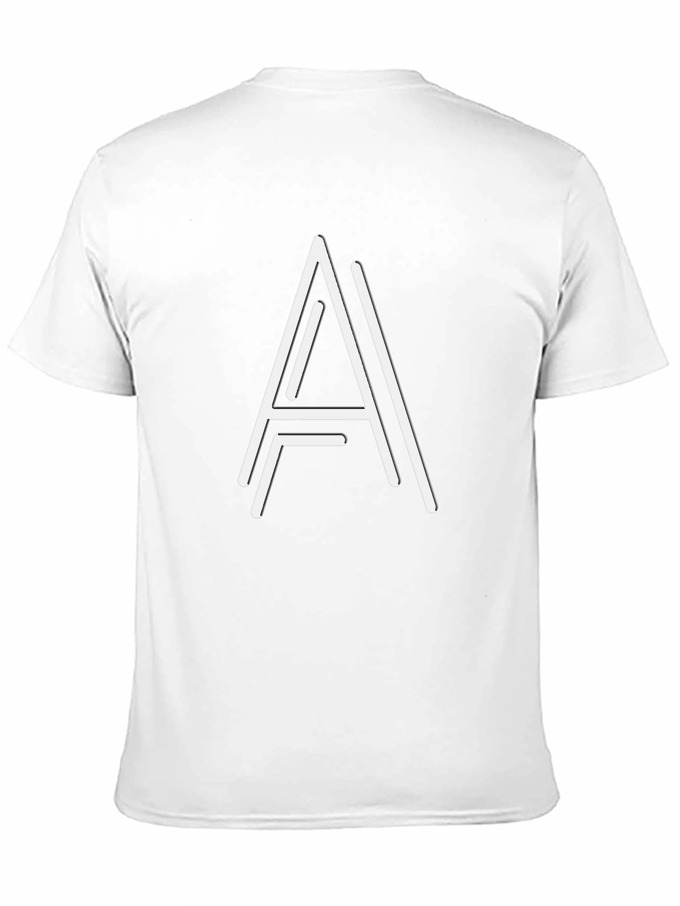 Camiseta Negra con Diseño Abstracto de Letra A