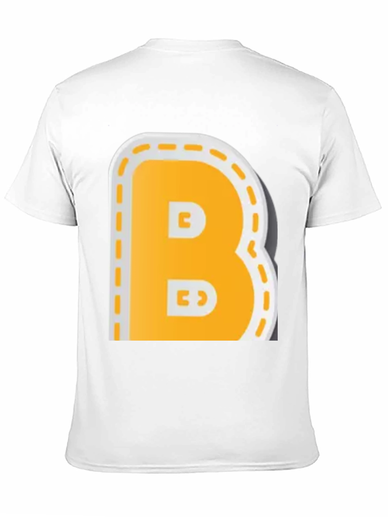 Camiseta Negra con Diseño de Letra B Amarilla