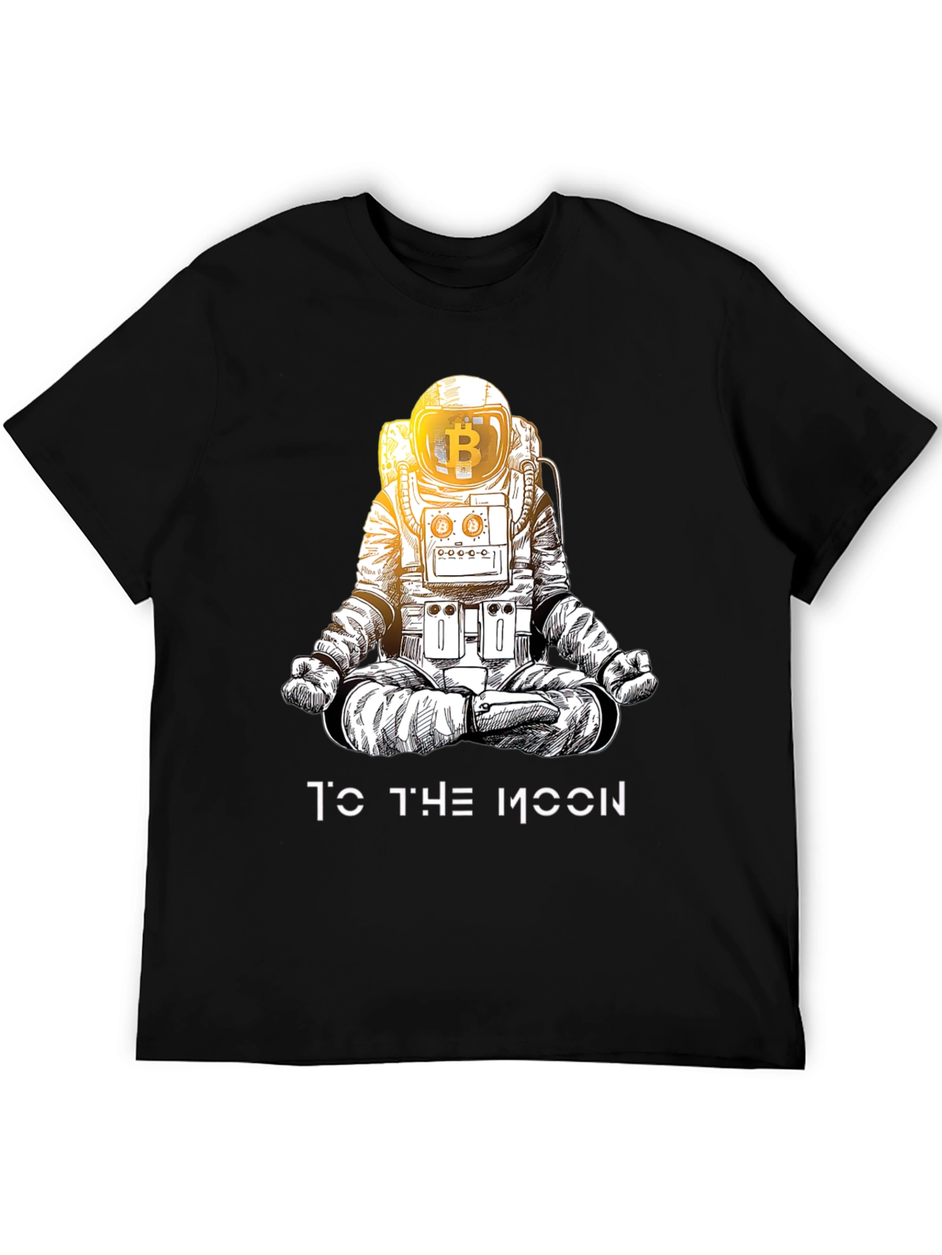 Camiseta Hombre Bitcoin Astronauta - A la Luna