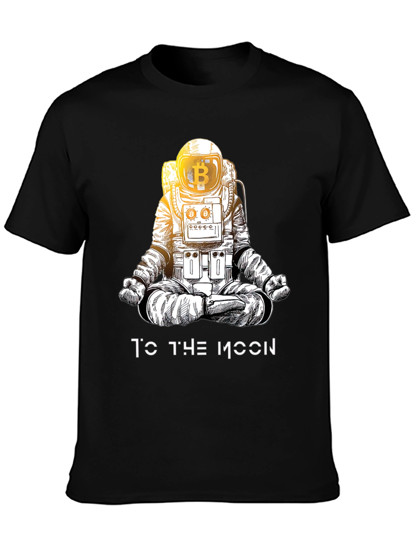 Camiseta Hombre Bitcoin Astronauta - A la Luna