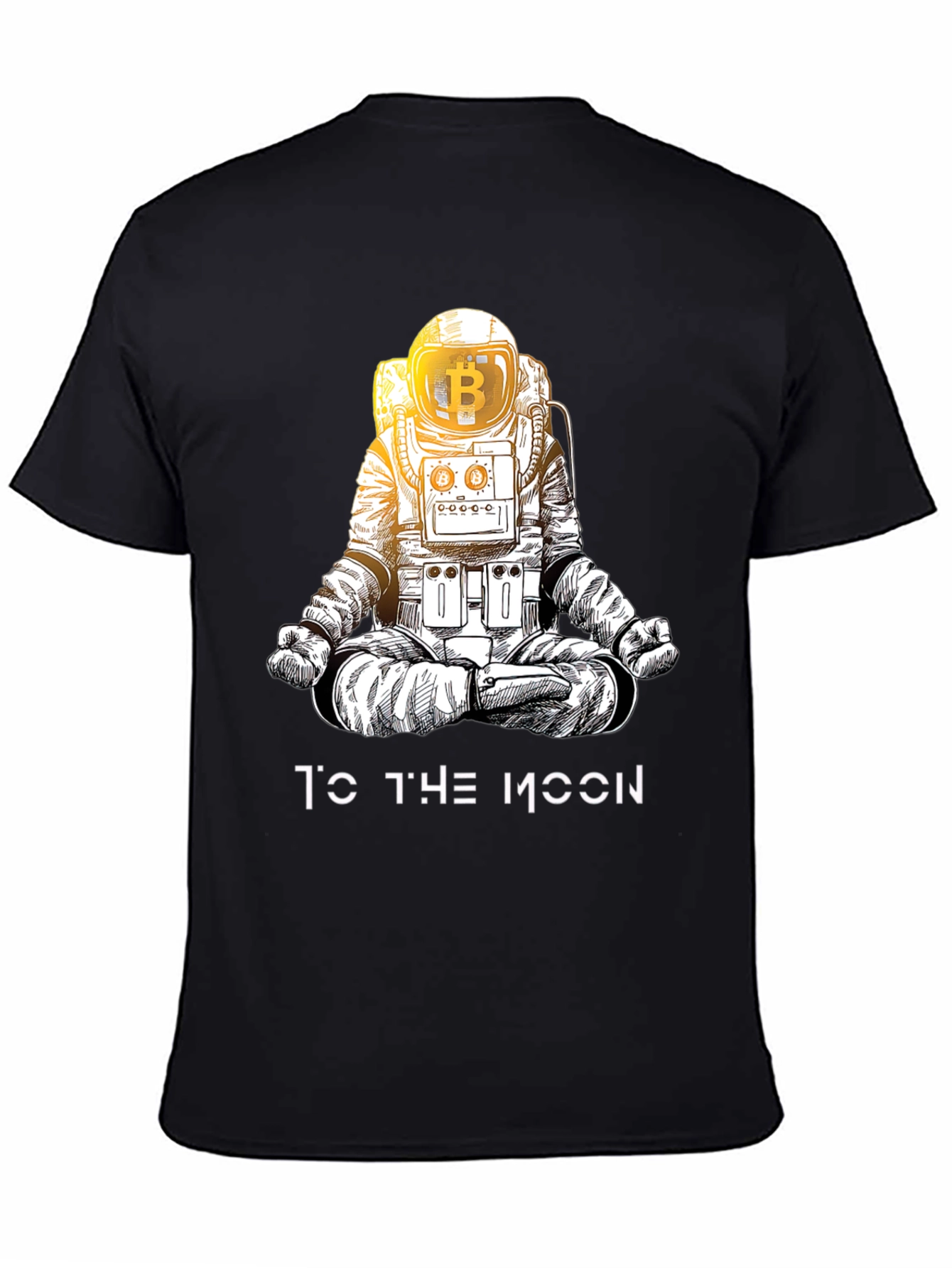 Camiseta Hombre Bitcoin Astronauta - A la Luna