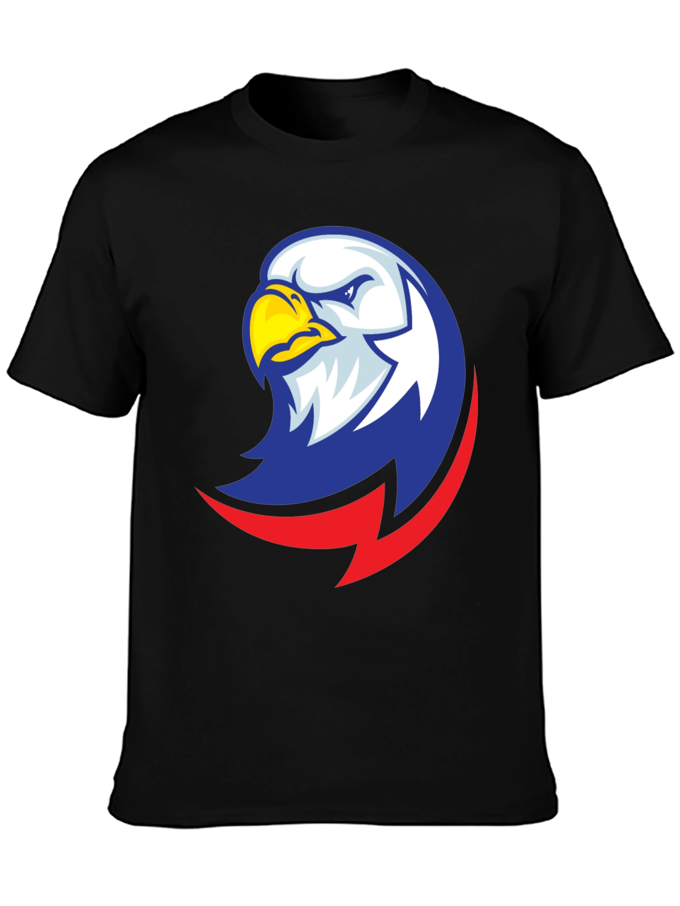 Camiseta Negra con Diseño de Águila Patriótica