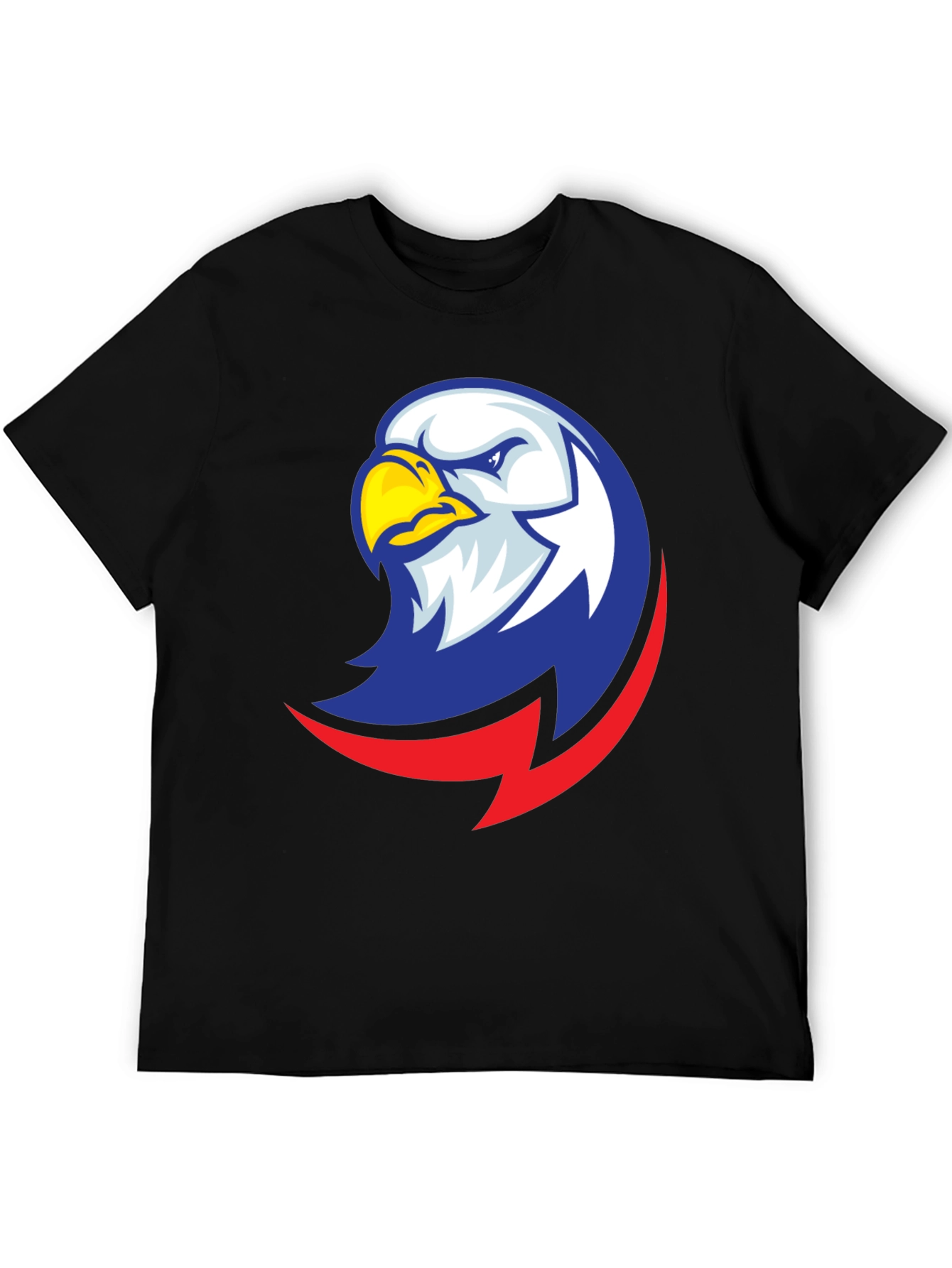 Camiseta Negra con Diseño de Águila Patriótica