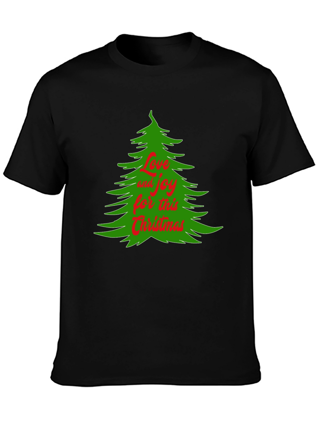 Camiseta Navideña Árbol Amor y Alegría