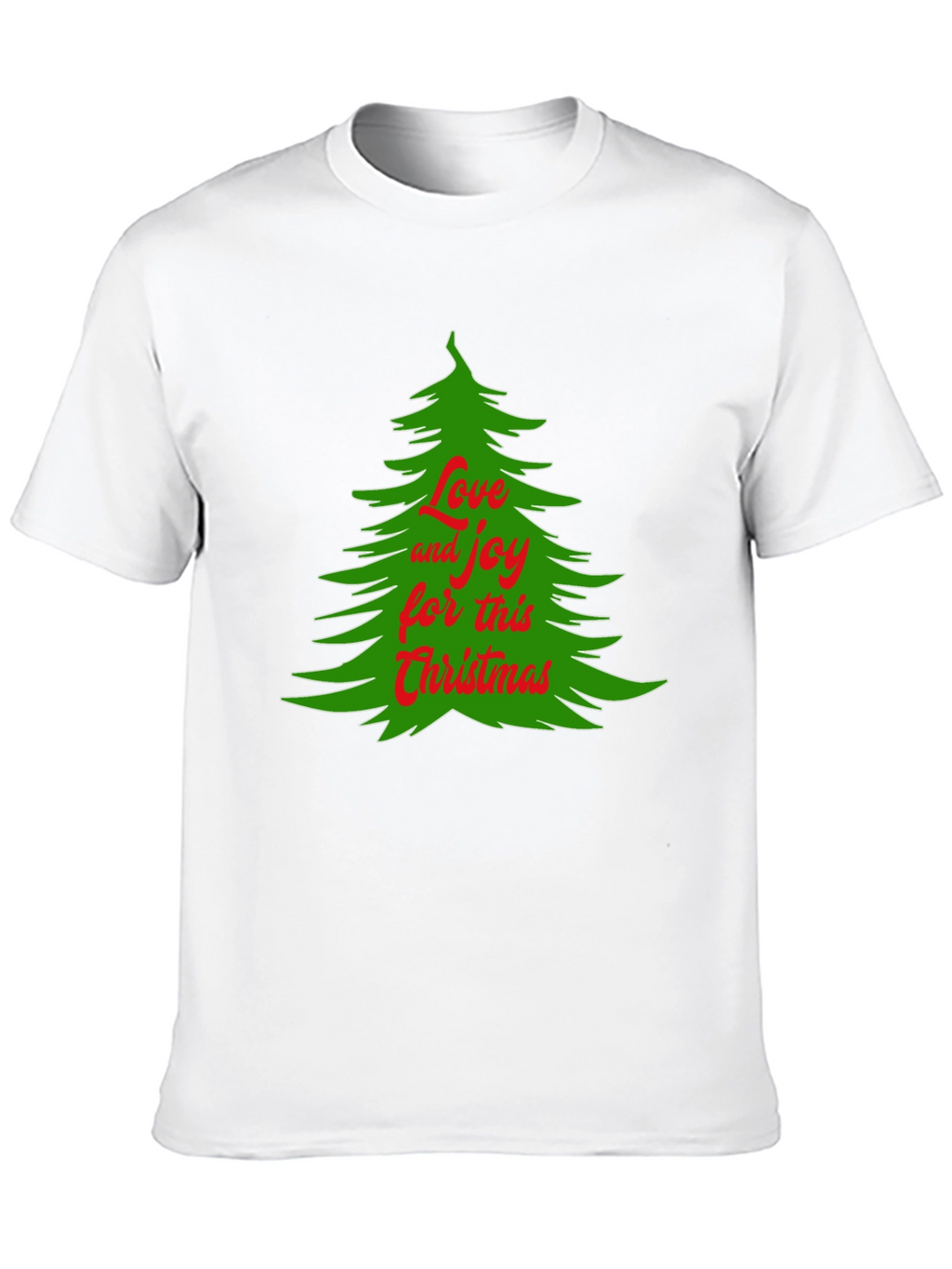 Camiseta Navideña Árbol Amor y Alegría