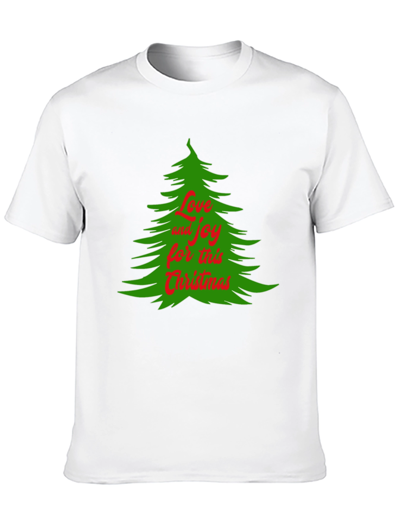 Camiseta Navideña Árbol Amor y Alegría