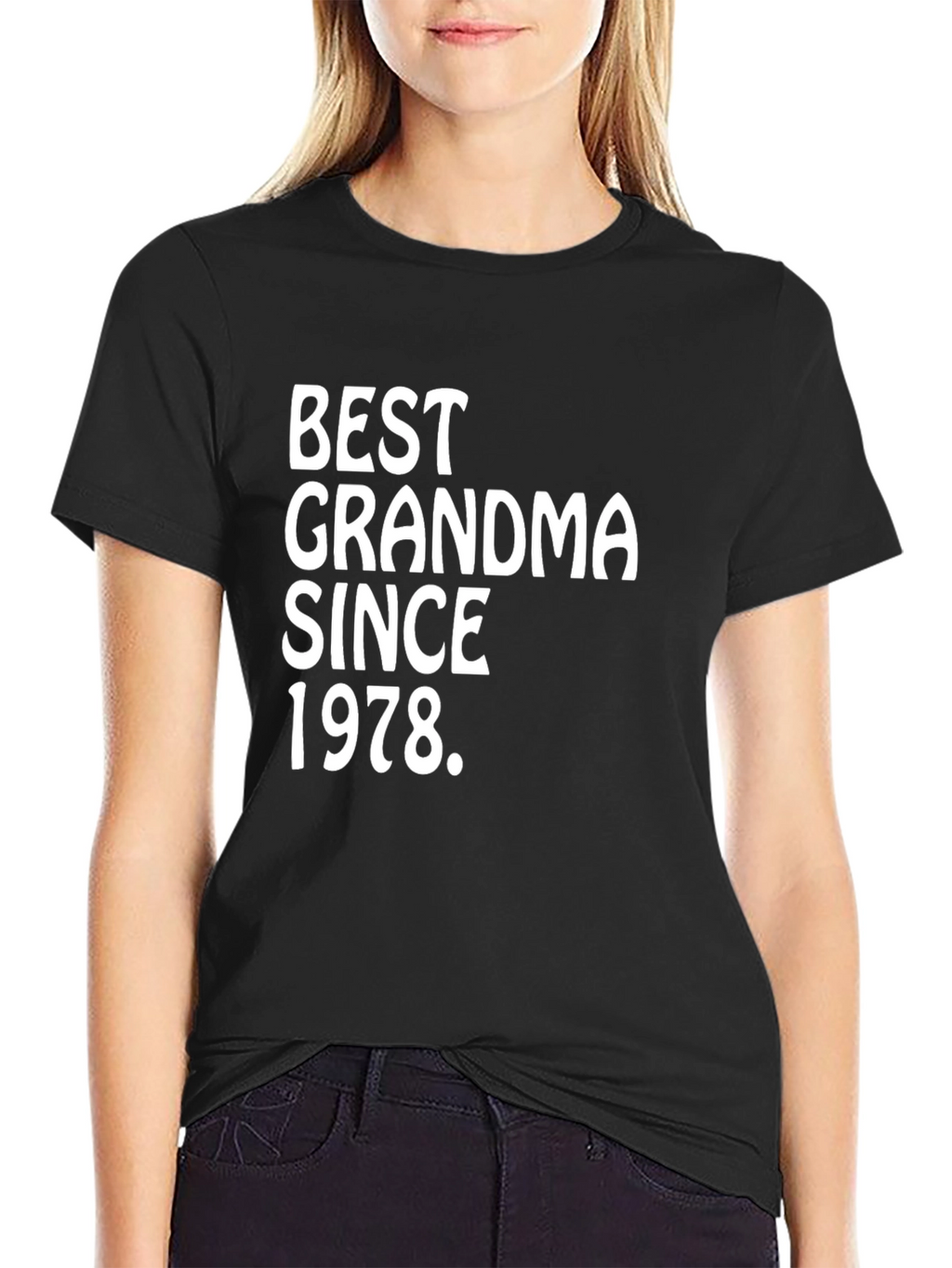 Camiseta Mejor Abuela Desde 1978 Negra