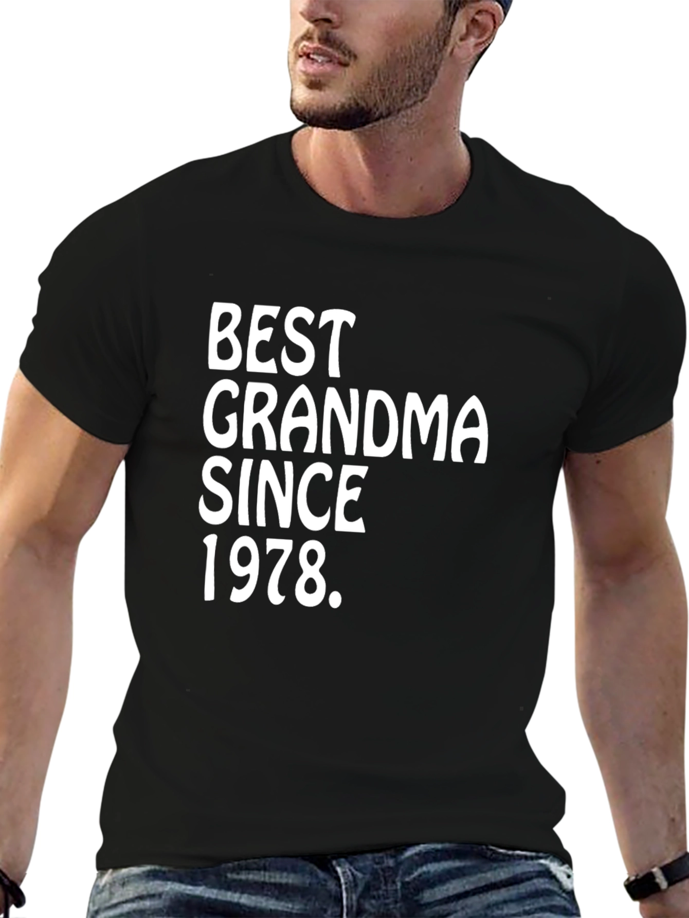 Camiseta Mejor Abuela Desde 1978 Negra