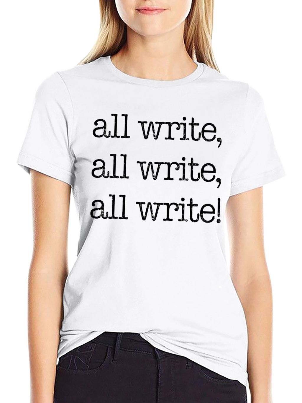 Camiseta Negra All Write! para Escritores