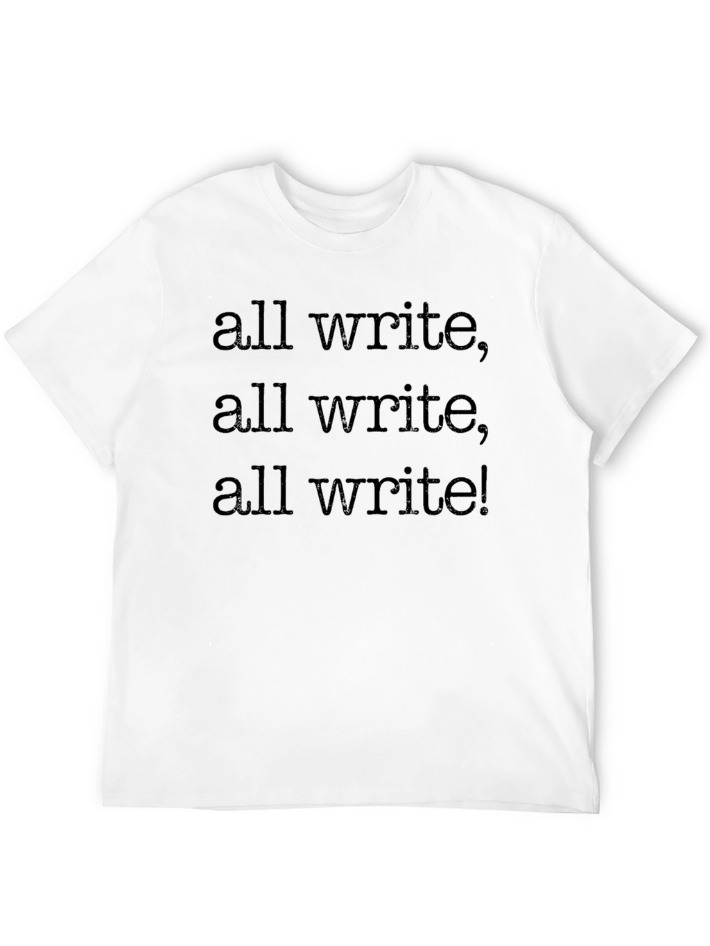 Camiseta Negra All Write! para Escritores