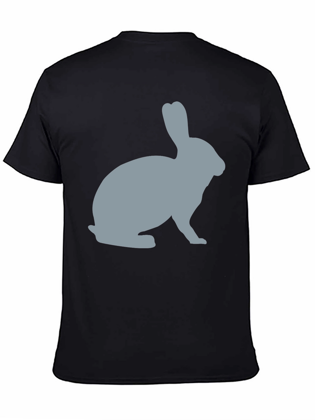 Camiseta Negra con Diseño de Conejo