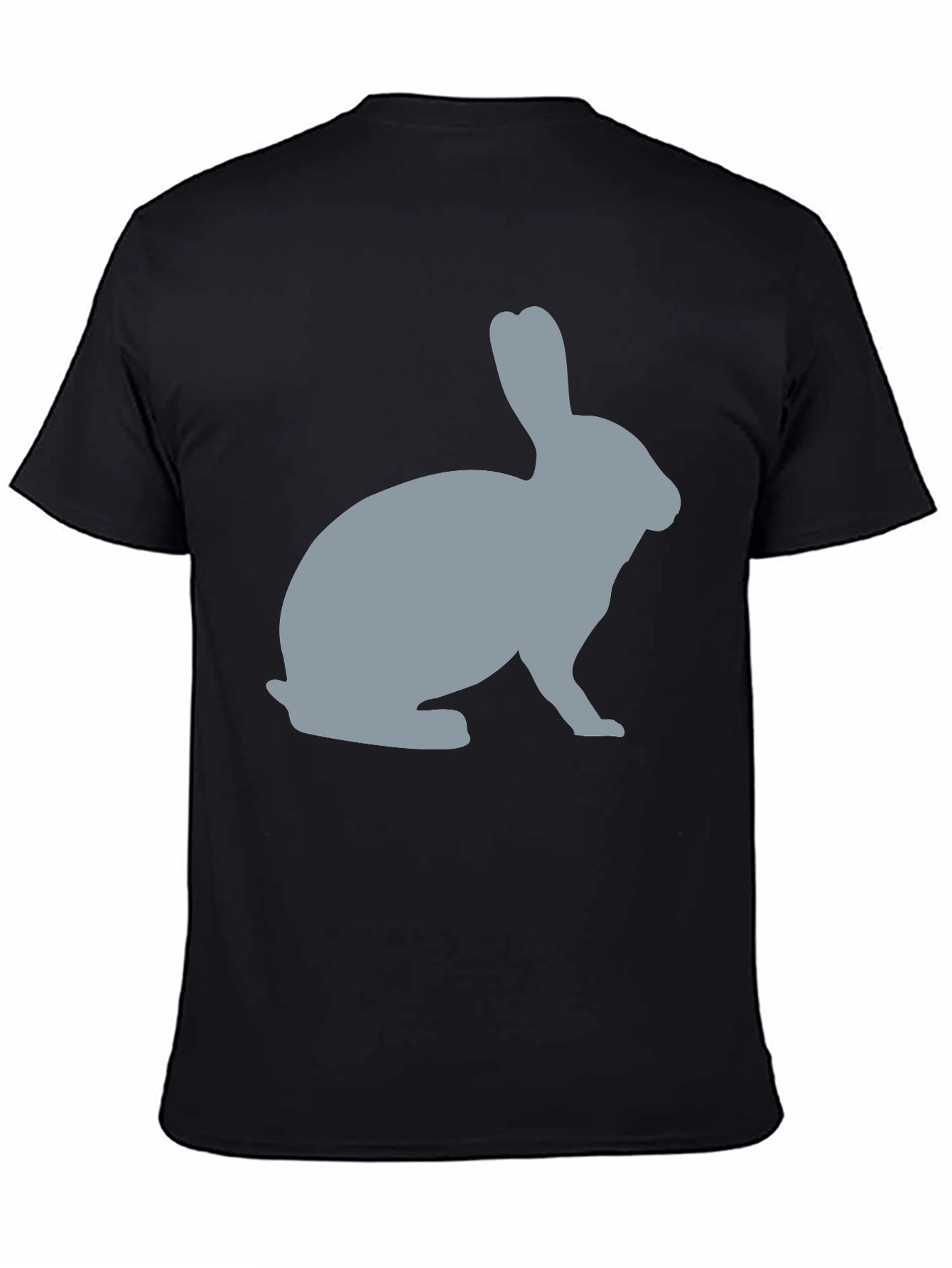 Camiseta Negra con Diseño de Conejo