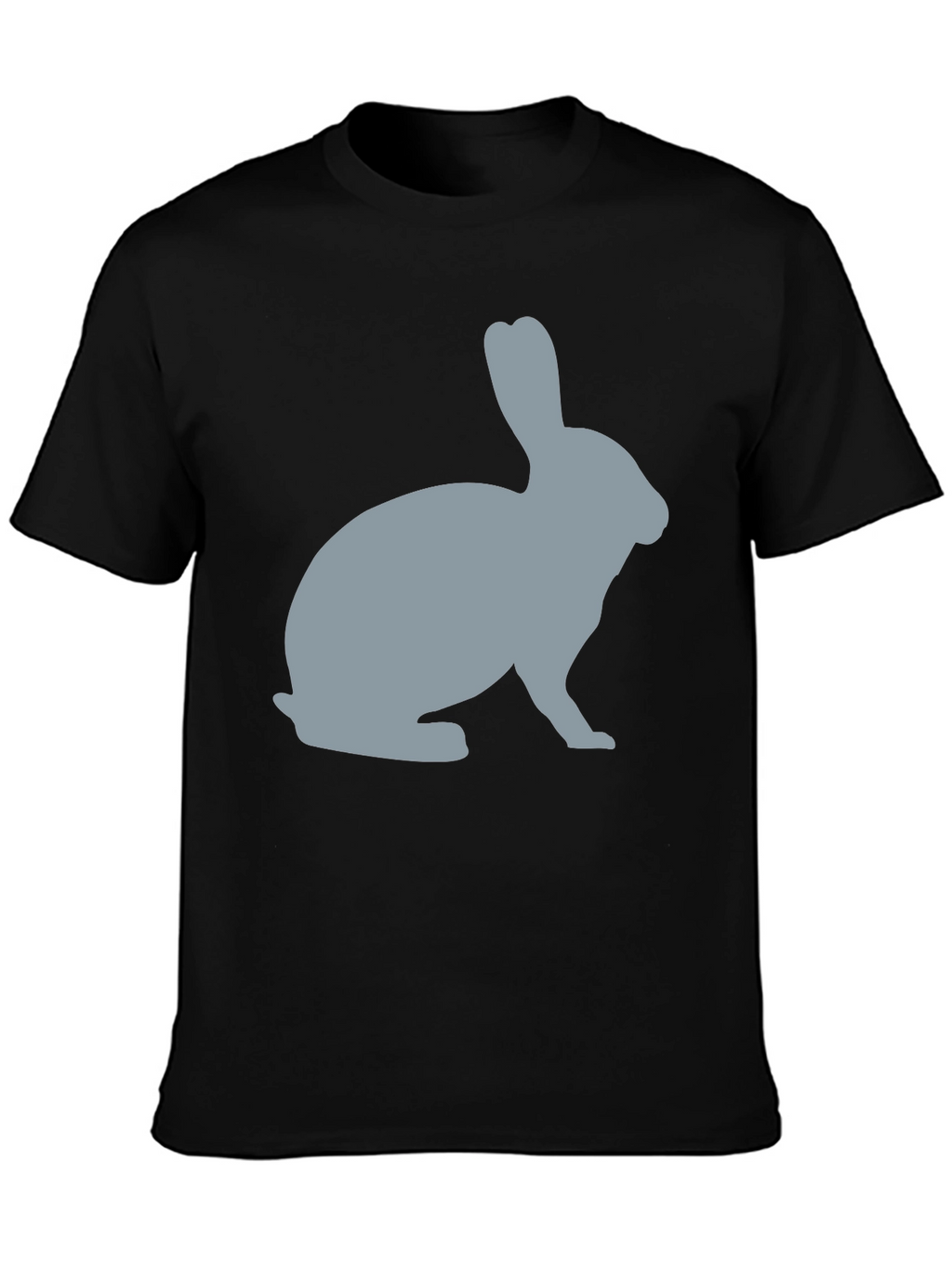 Camiseta Negra con Diseño de Conejo