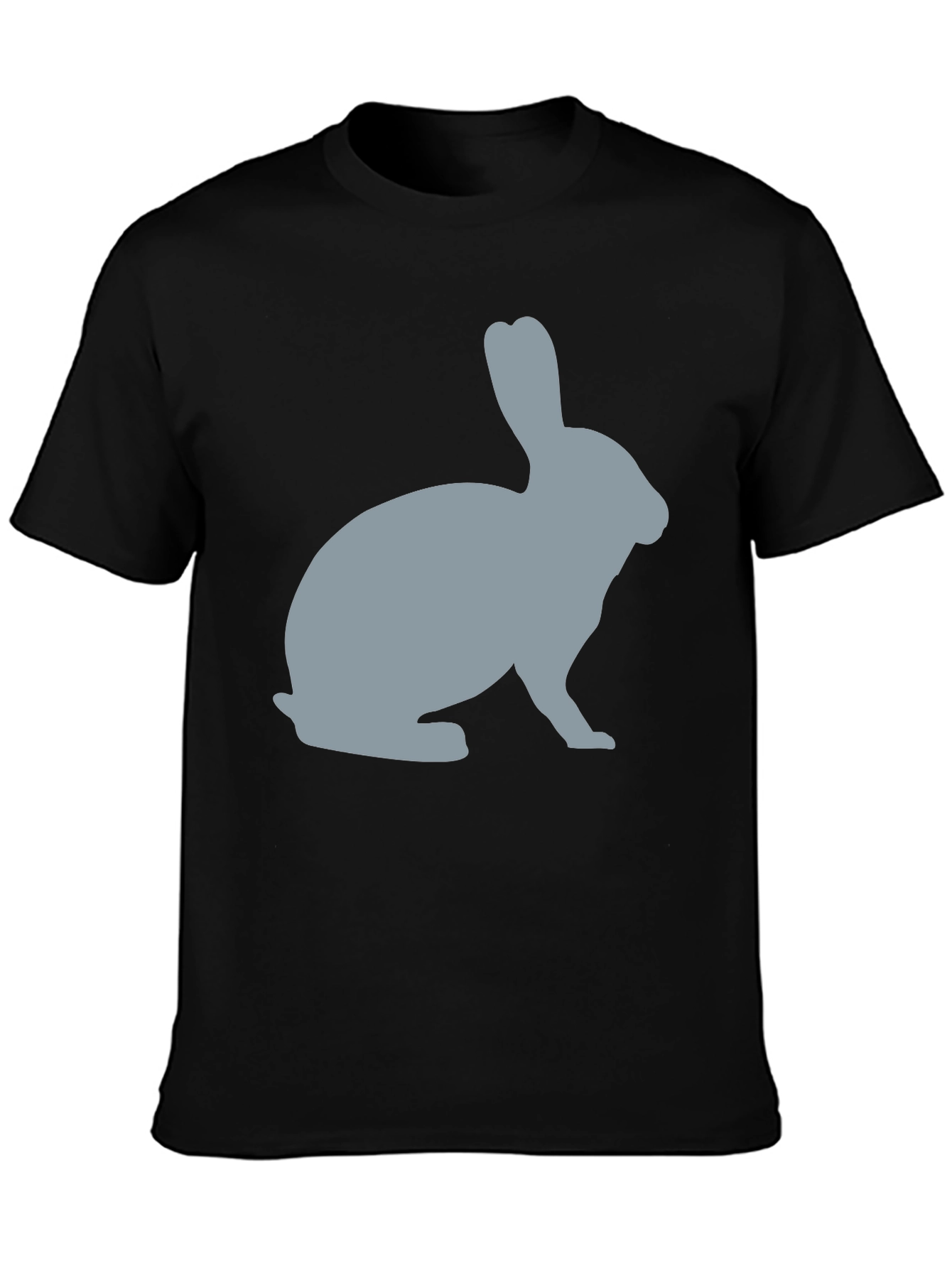 Camiseta Negra con Diseño de Conejo