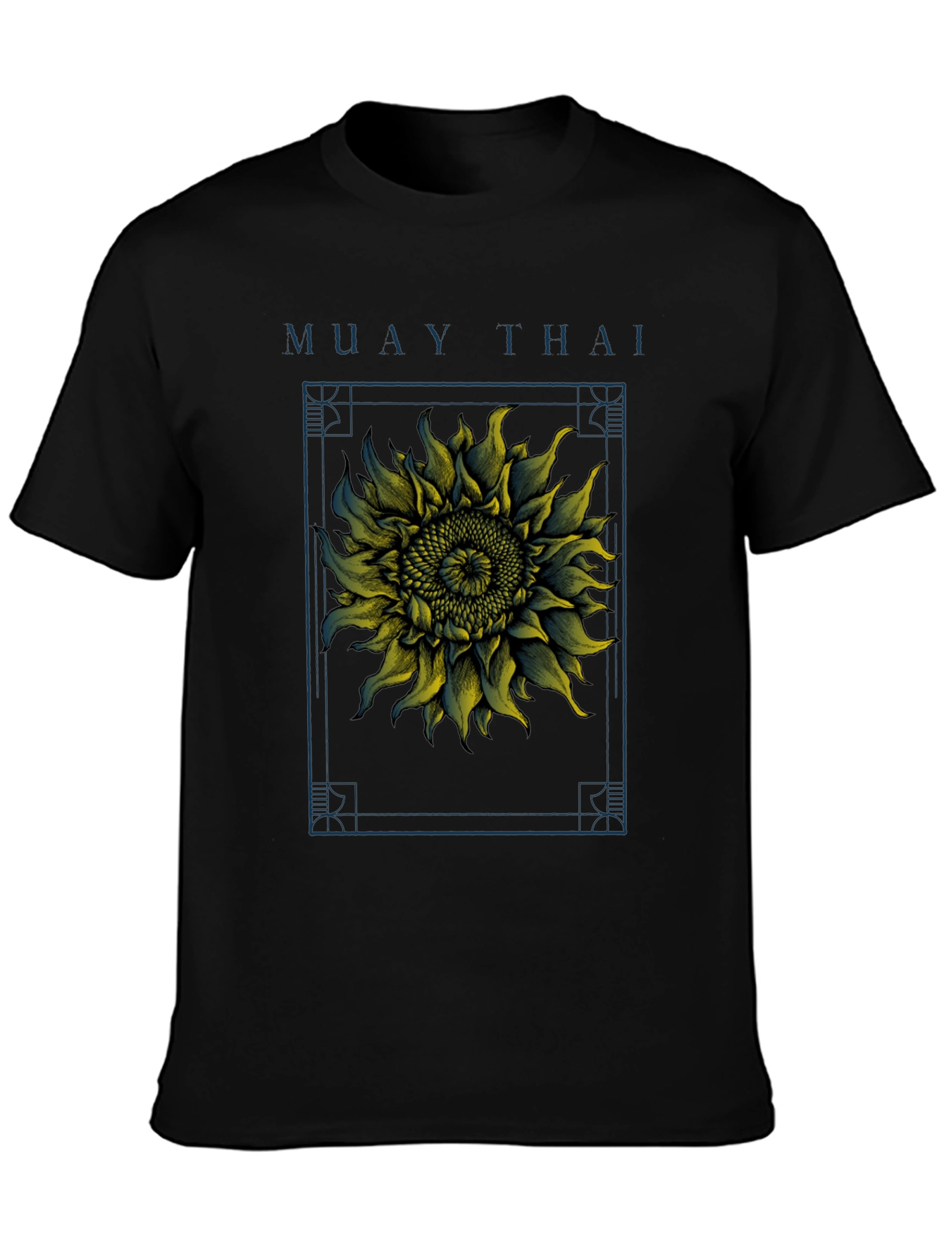 Camiseta Muay Thai Girasol Estampado Hombre