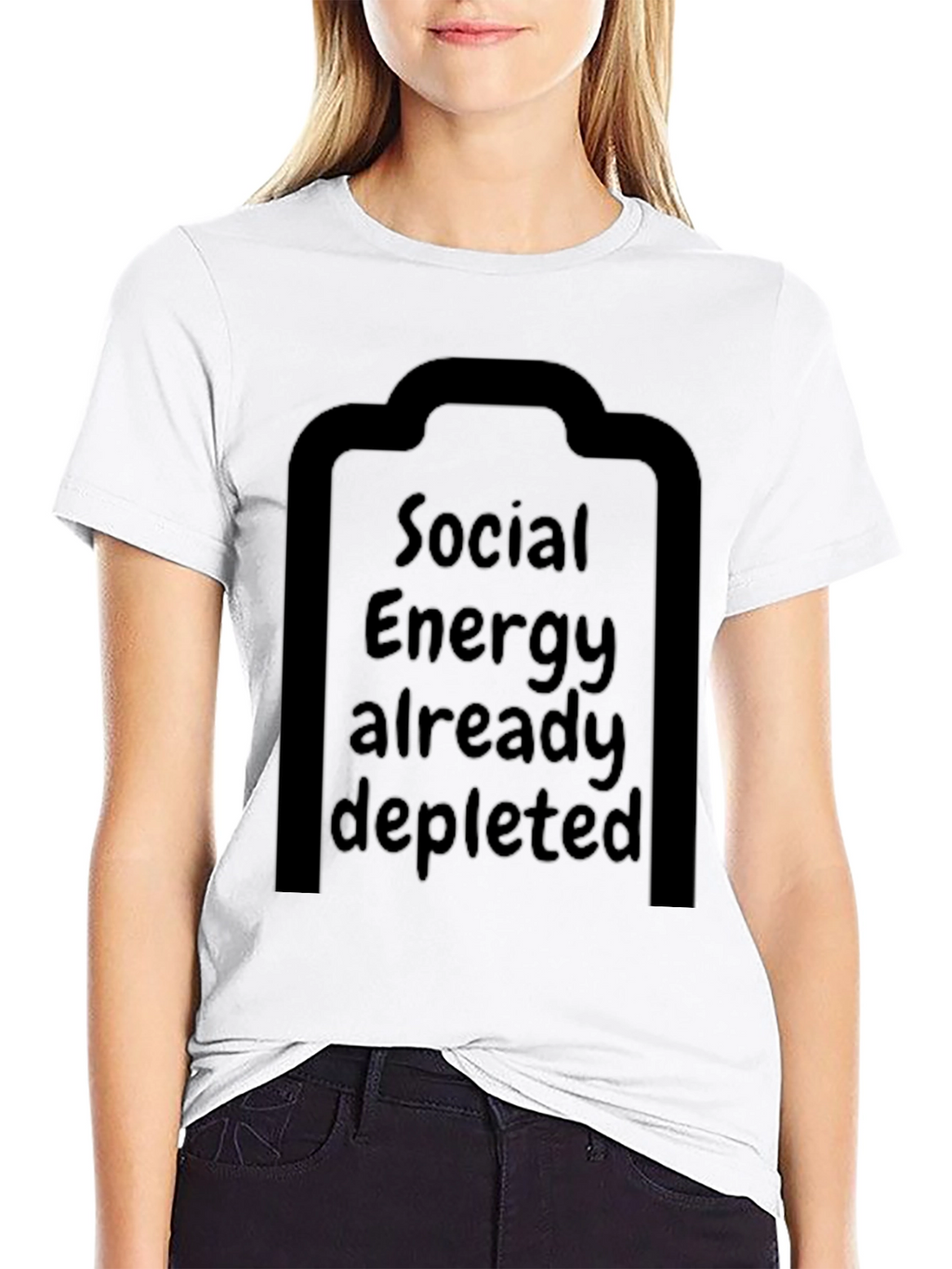 Camiseta Energía Social Agotada - Diseño Divertido