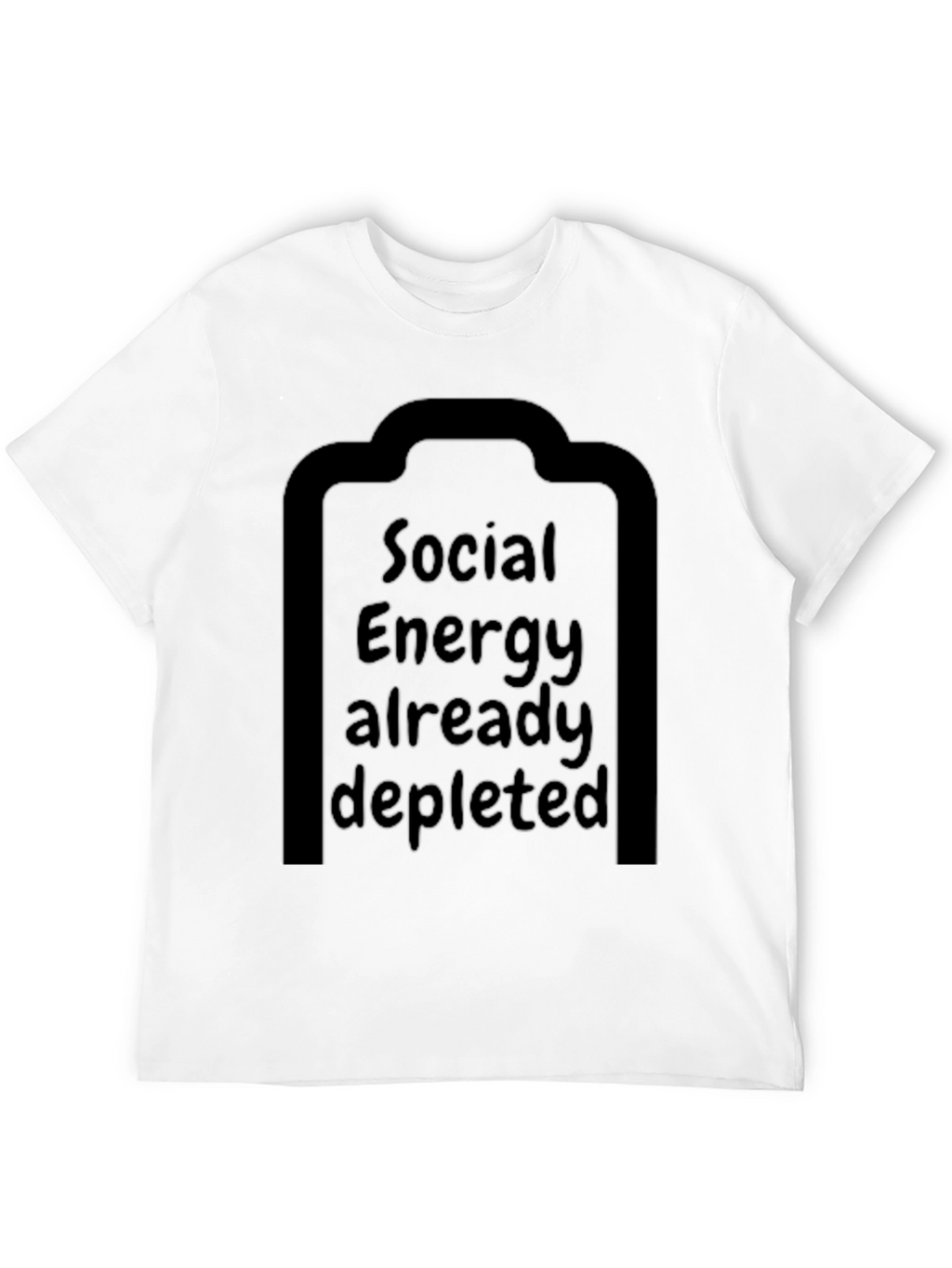 Camiseta Energía Social Agotada - Diseño Divertido