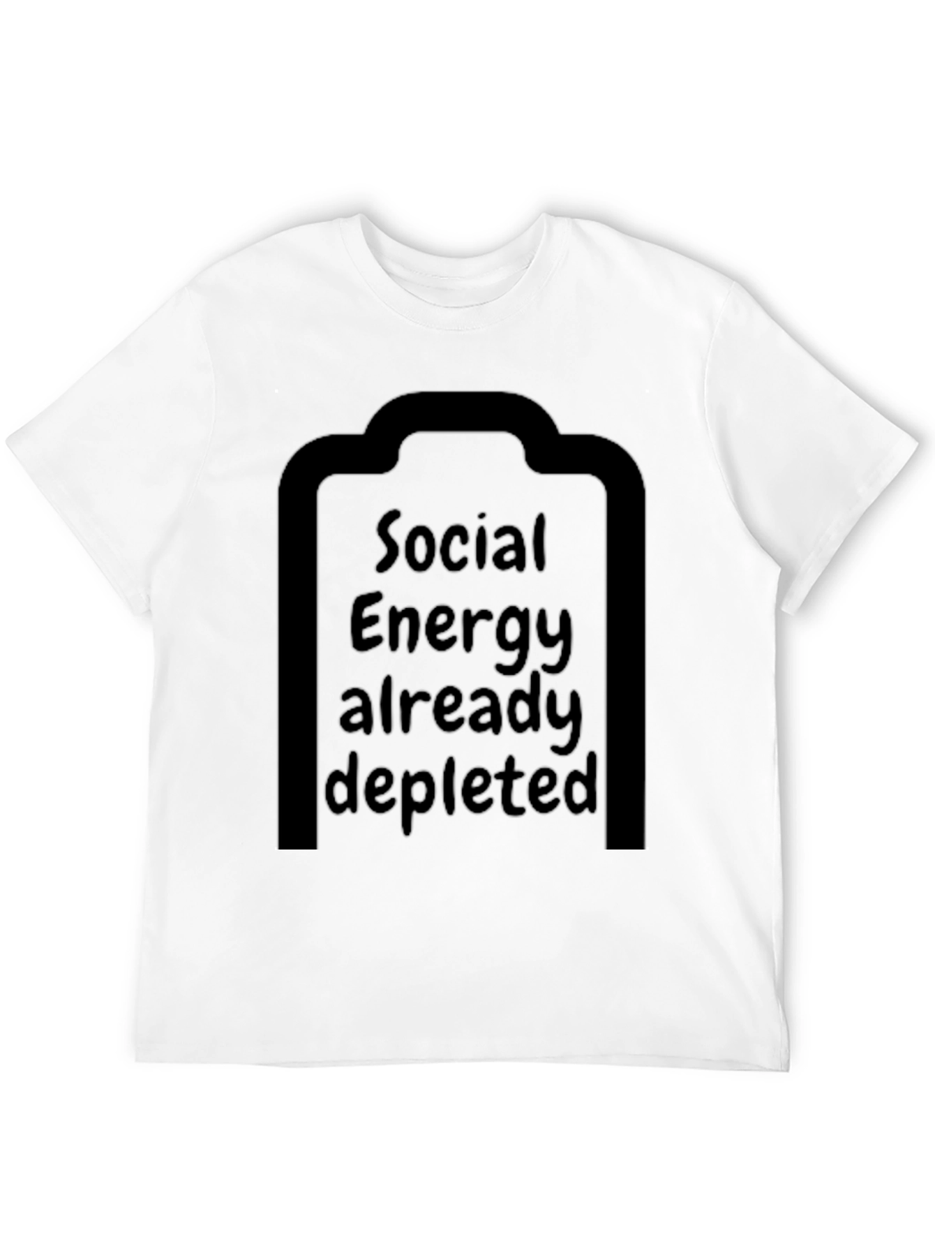 Camiseta Energía Social Agotada - Diseño Divertido