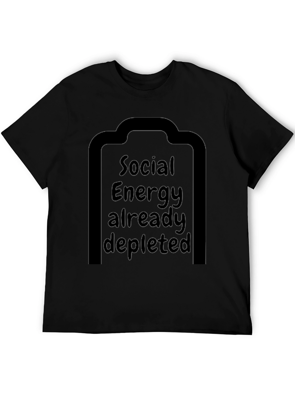 Camiseta Energía Social Agotada - Diseño Divertido