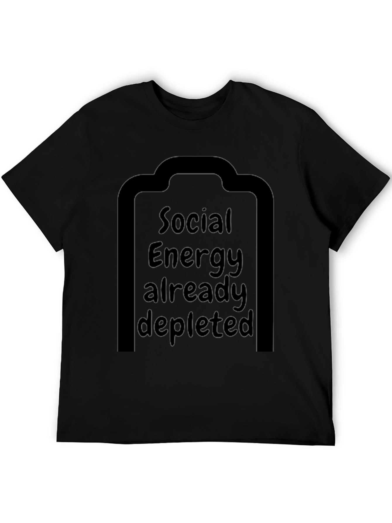 Camiseta Energía Social Agotada - Diseño Divertido