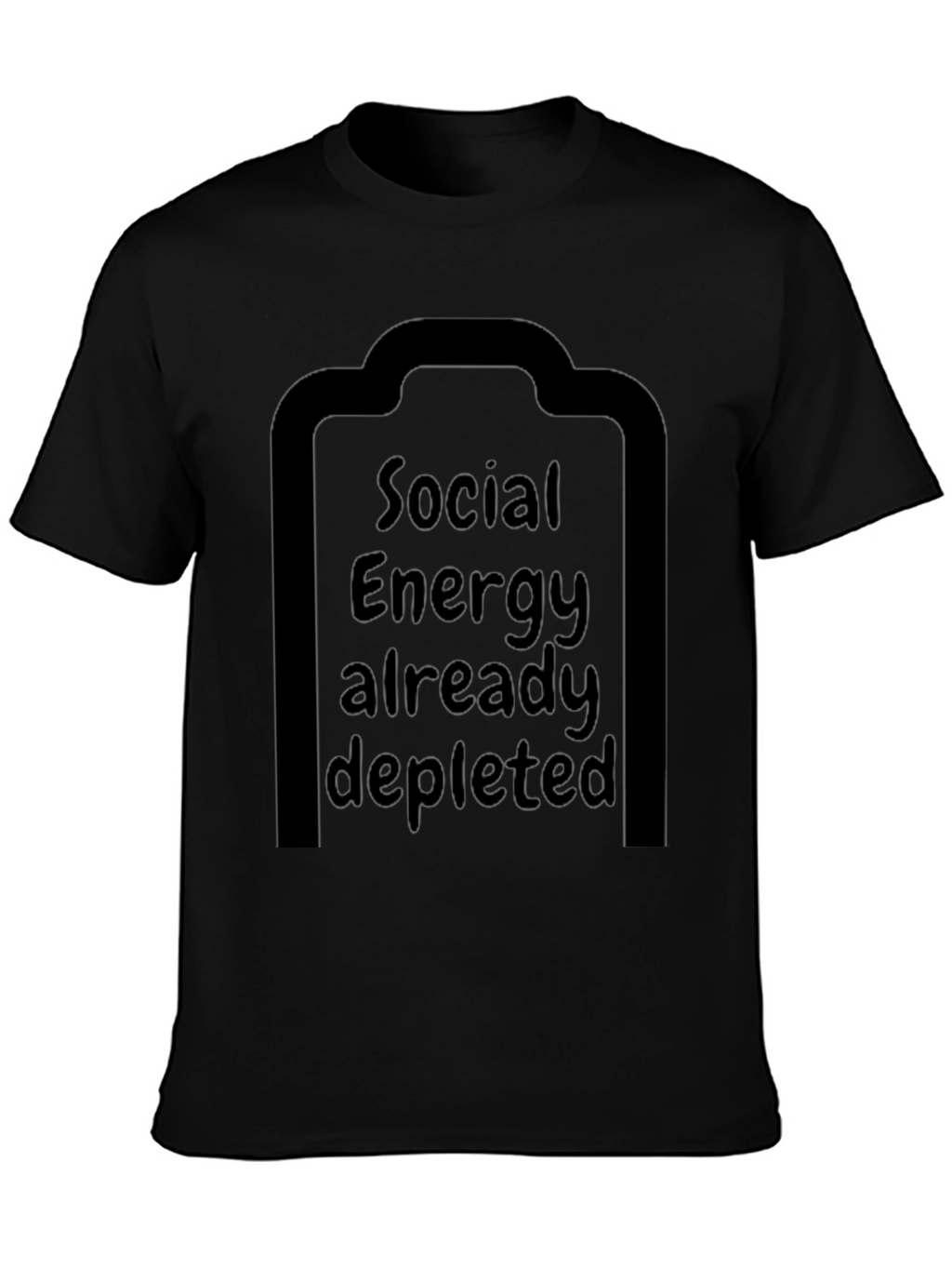 Camiseta Energía Social Agotada - Diseño Divertido