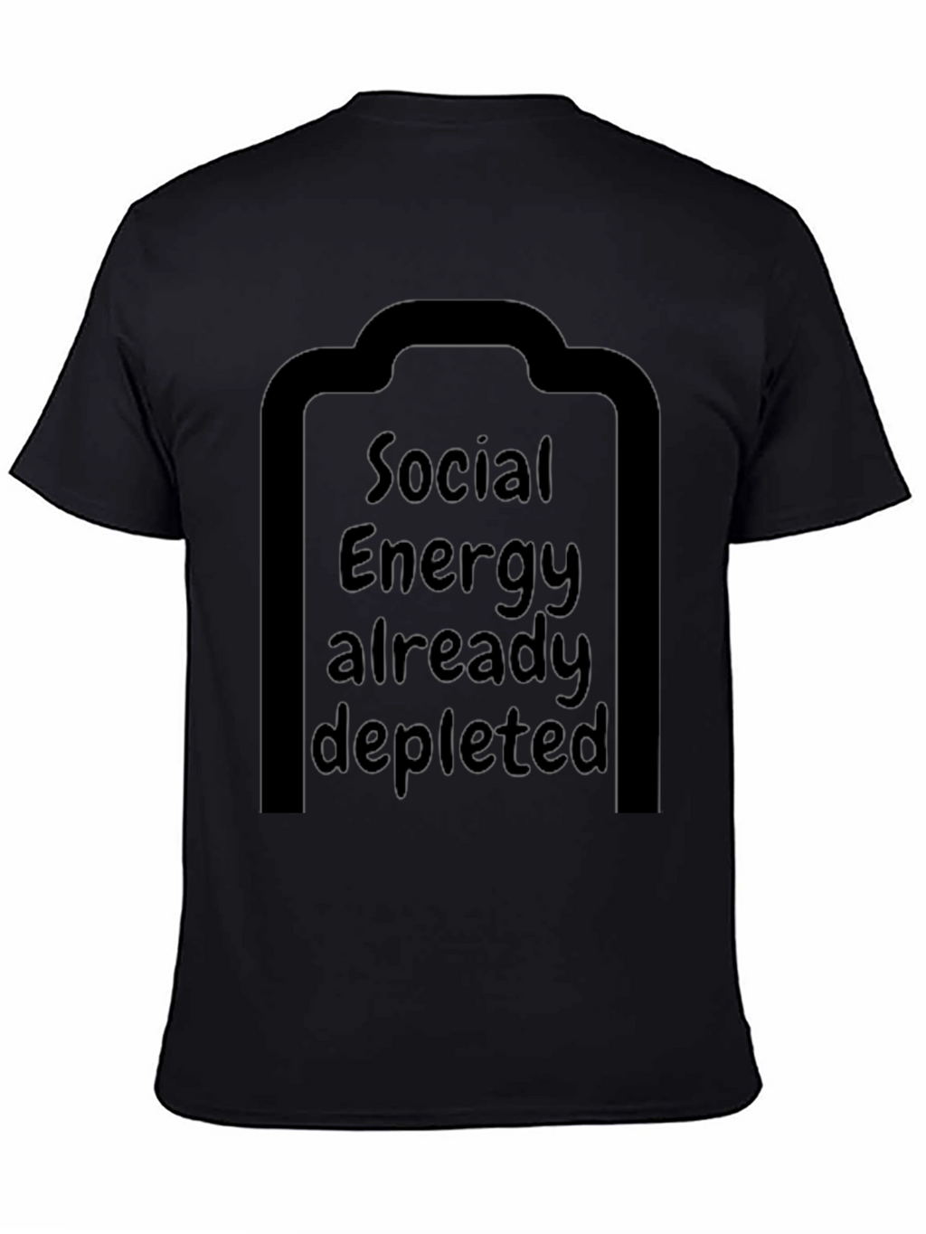 Camiseta Energía Social Agotada - Diseño Divertido