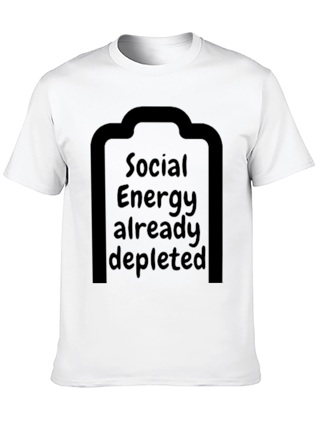 Camiseta Energía Social Agotada - Diseño Divertido